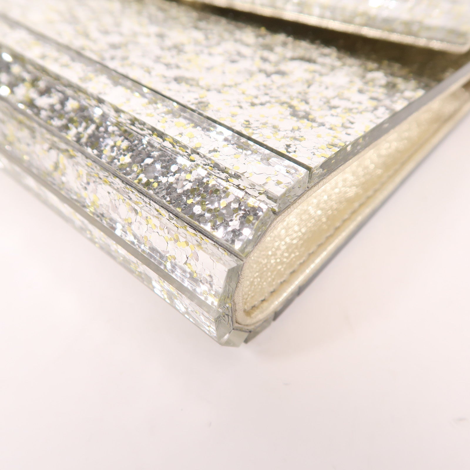 JIMMY CHOO PVC Chain Shoulder金扣鏈帶肩背袋