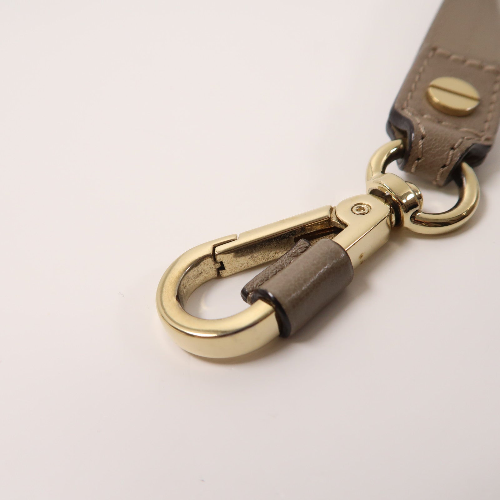 Chloe 牛皮皮革Faye Bag金扣手挽肩背兩用袋灰色