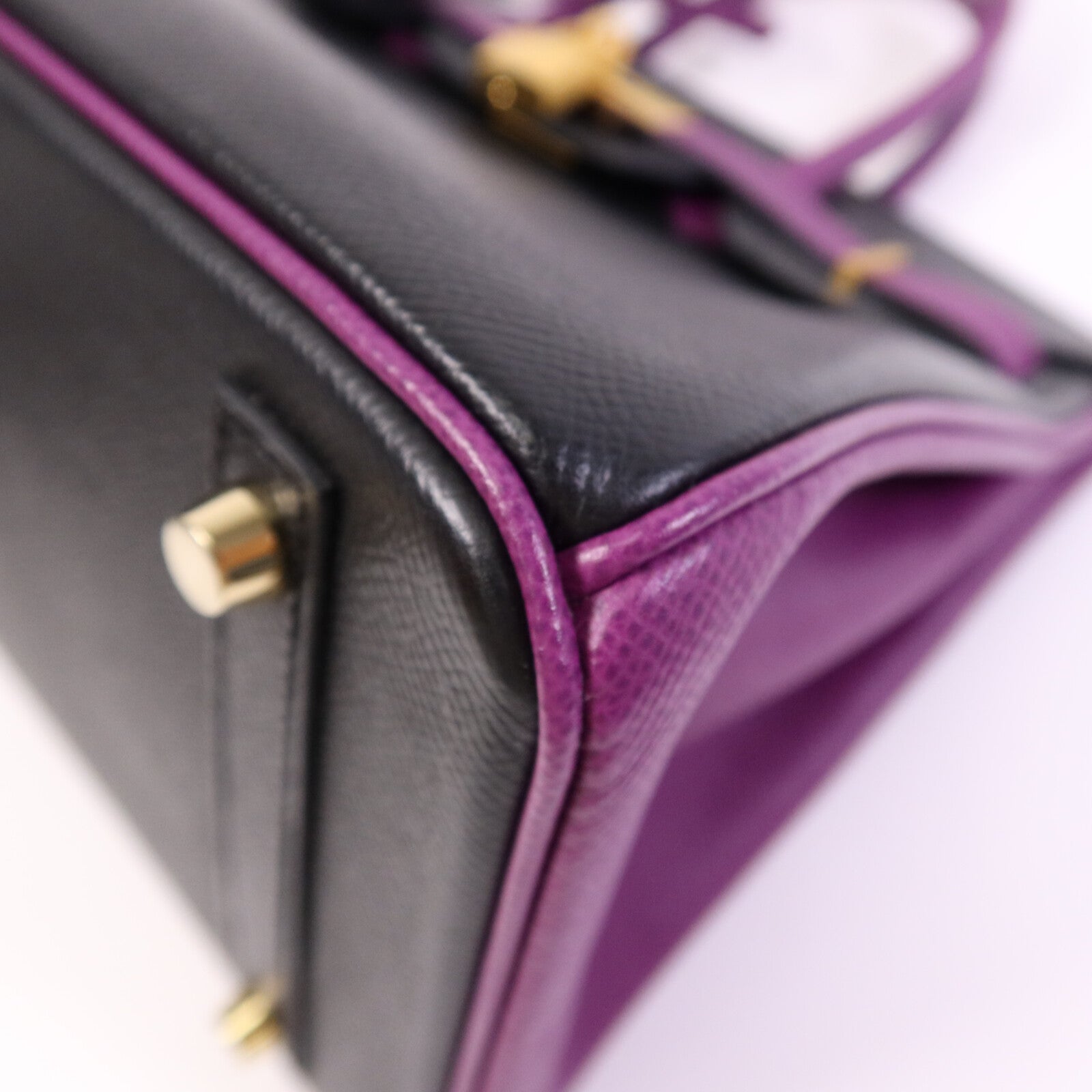 HERMES Epsom皮革Birkin 30金扣手挽袋Anemore/Noir