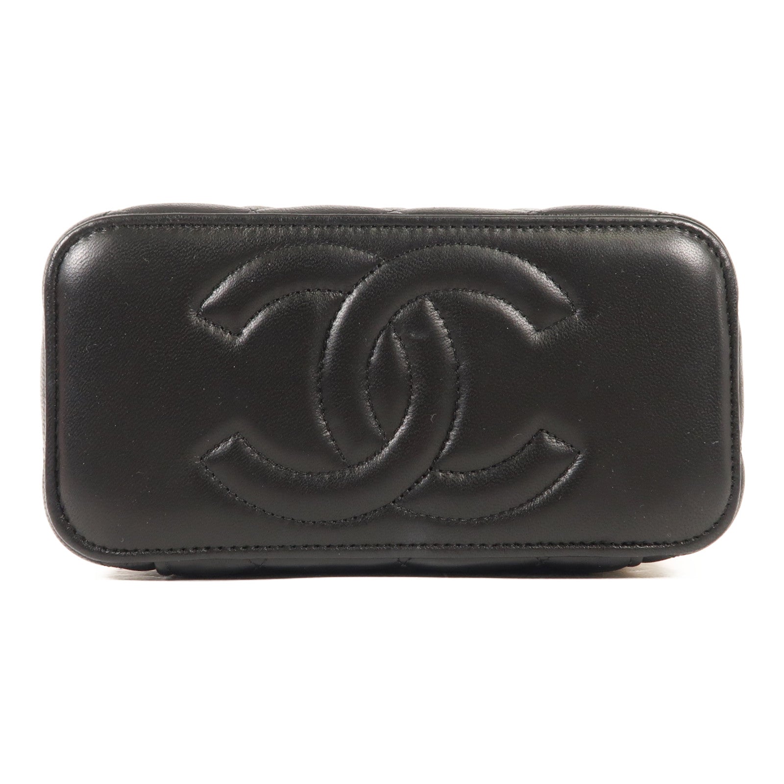 CHANEL 羊皮皮革Vanity Case金扣鏈帶肩背袋