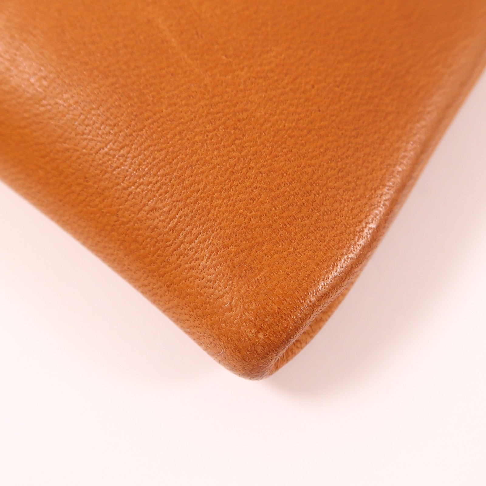 HERMES 絲質/皮革Silky City 33肩背袋Beige/Gold