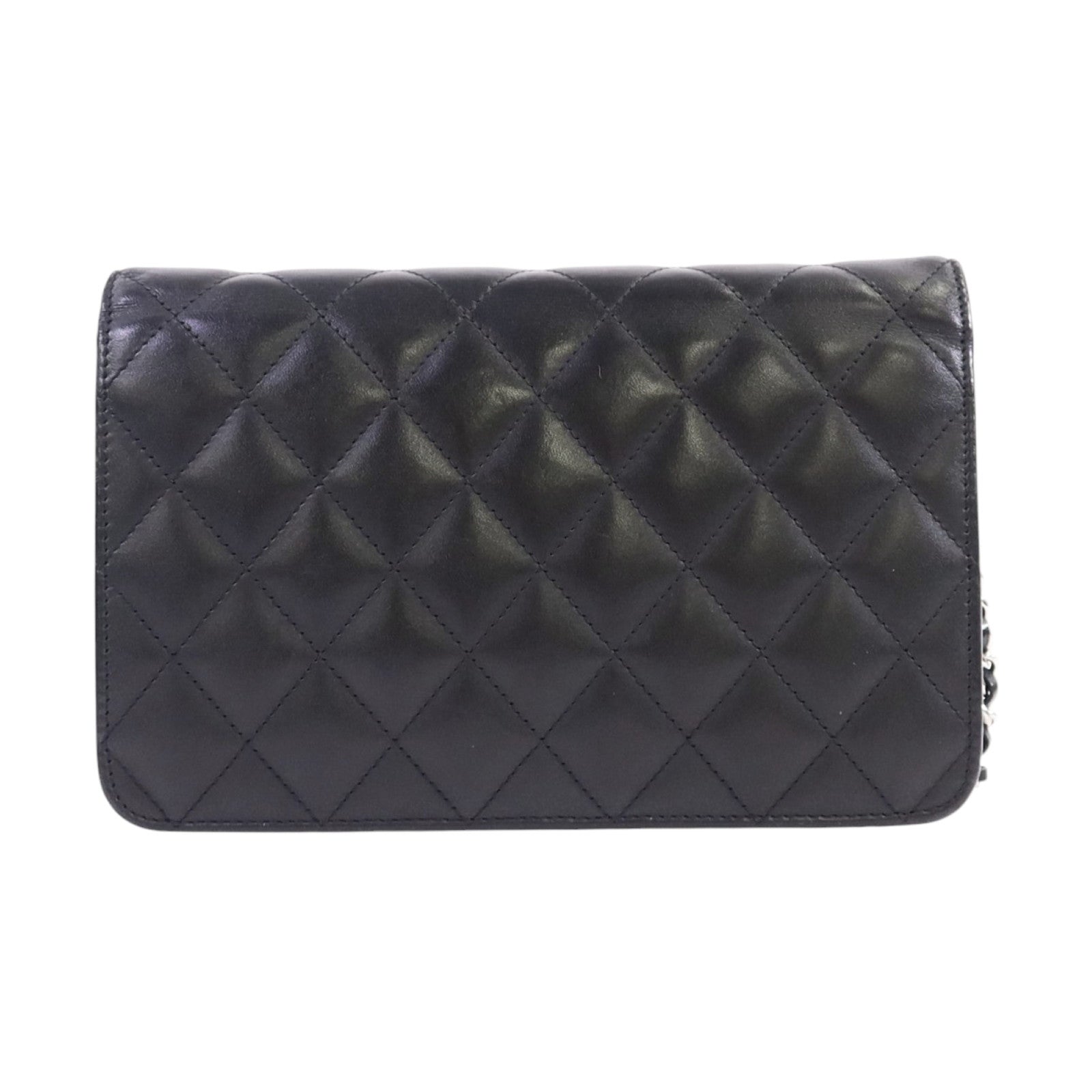 CHANEL 牛皮皮革WOC Wallet On Chain銀扣鏈帶肩背袋