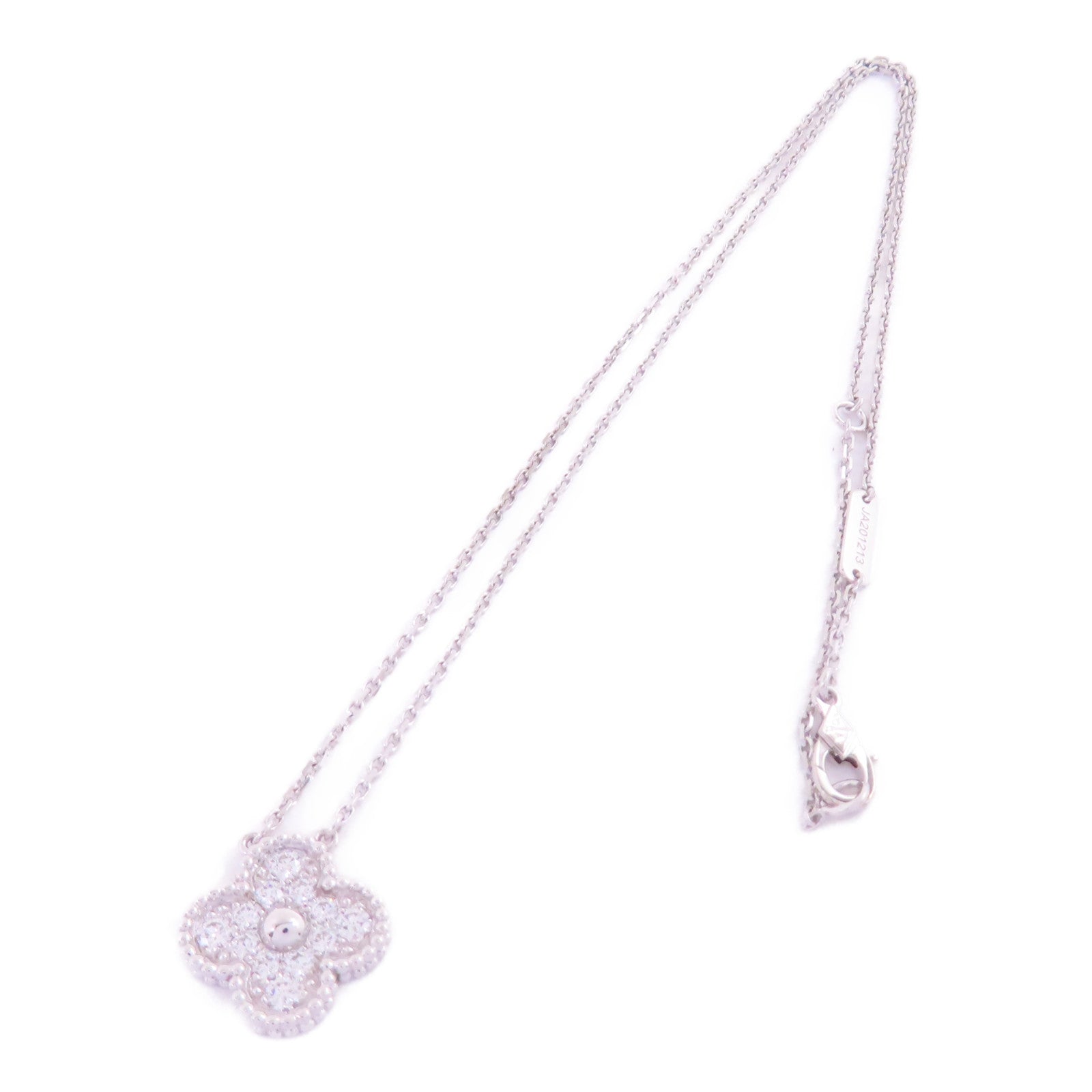 Van Cleef & Arpels【激減優惠】 18K白金/鑽石Vintage Alhambra Diamond Necklace項鏈