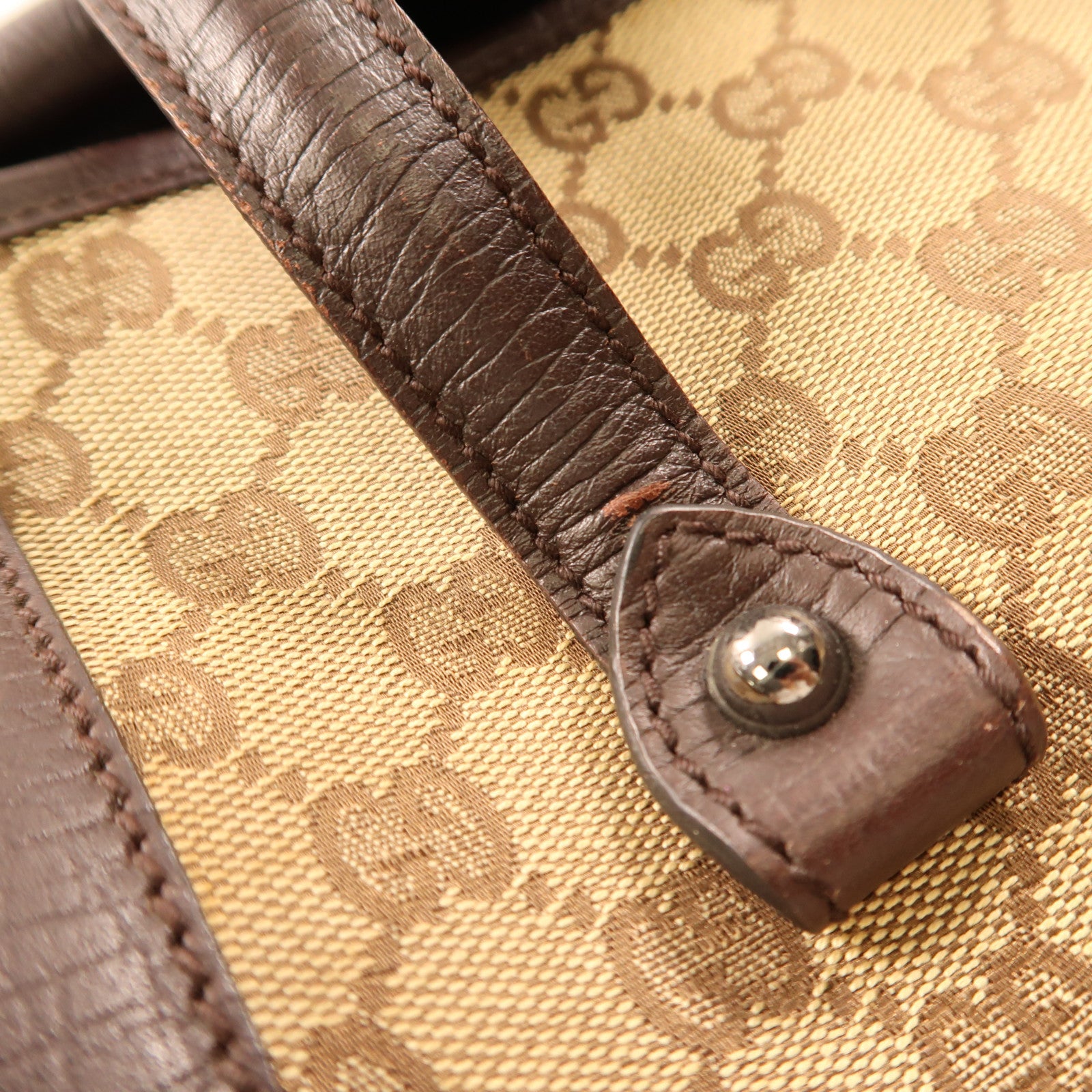 GUCCI 塗層帆布Hand Bag銀扣手挽袋
