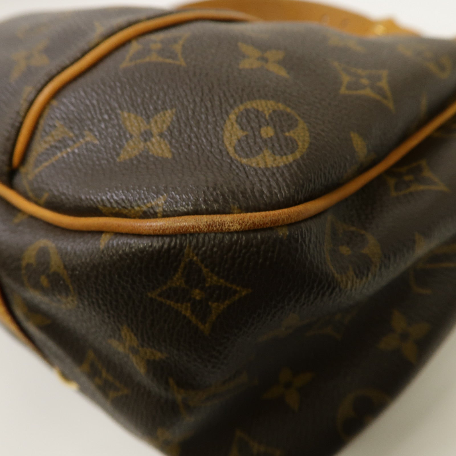 LOUIS VUITTON Monogram Galliera PM金扣肩背袋啡色