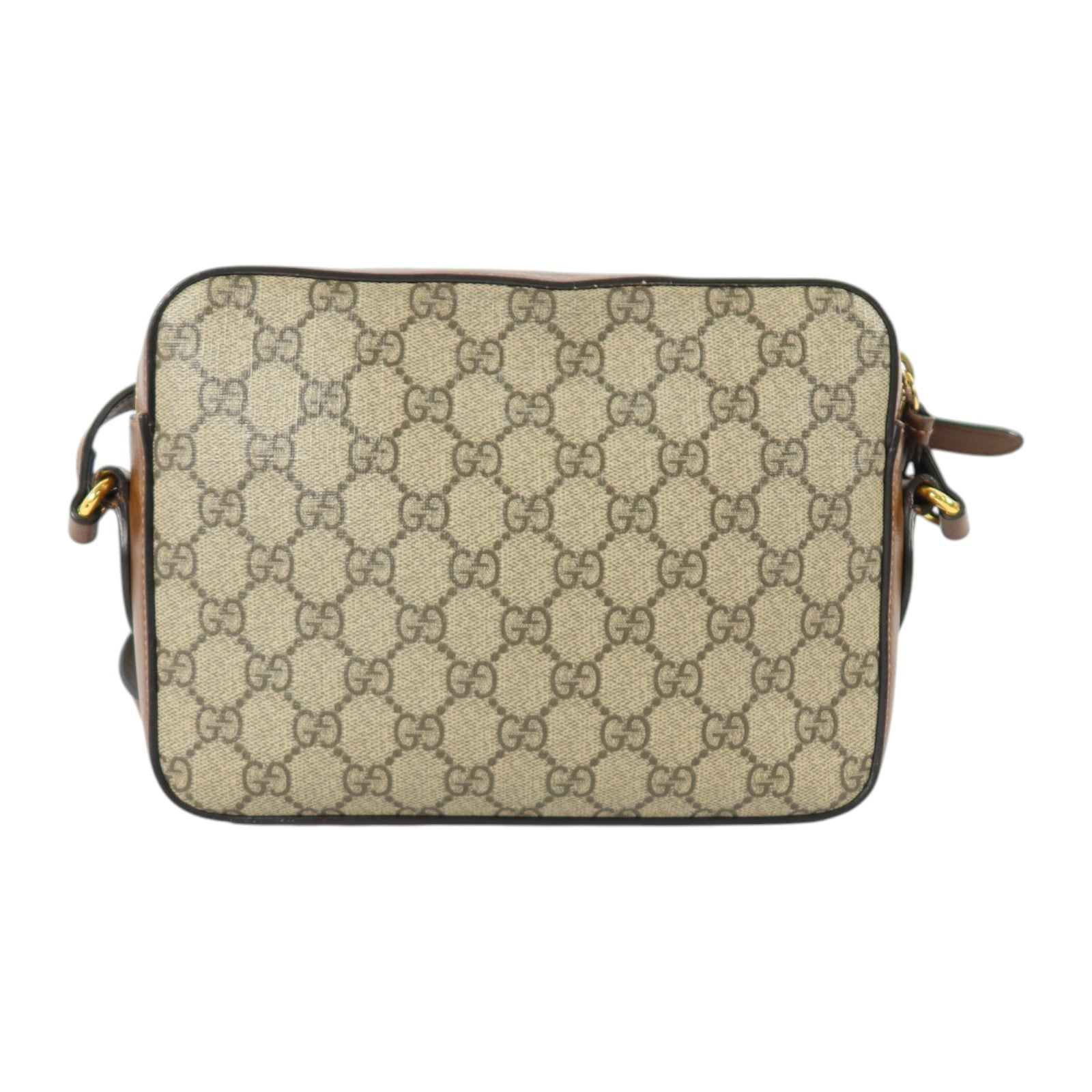 GUCCI 塗層帆布Horsebit 1955金扣肩背袋