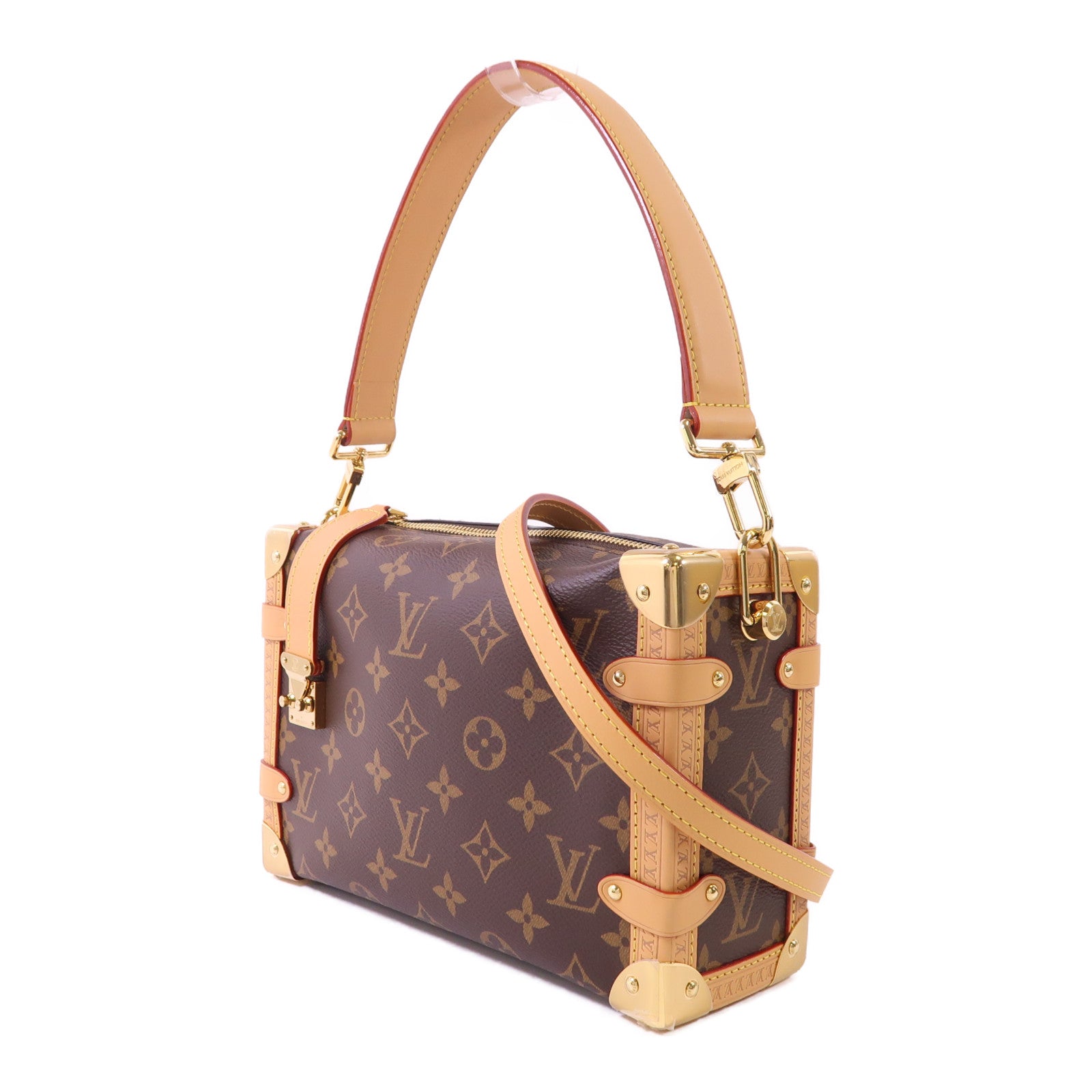 LOUIS VUITTON 【激減優惠】Monogram Side Trunk MM金扣手挽肩背兩用袋