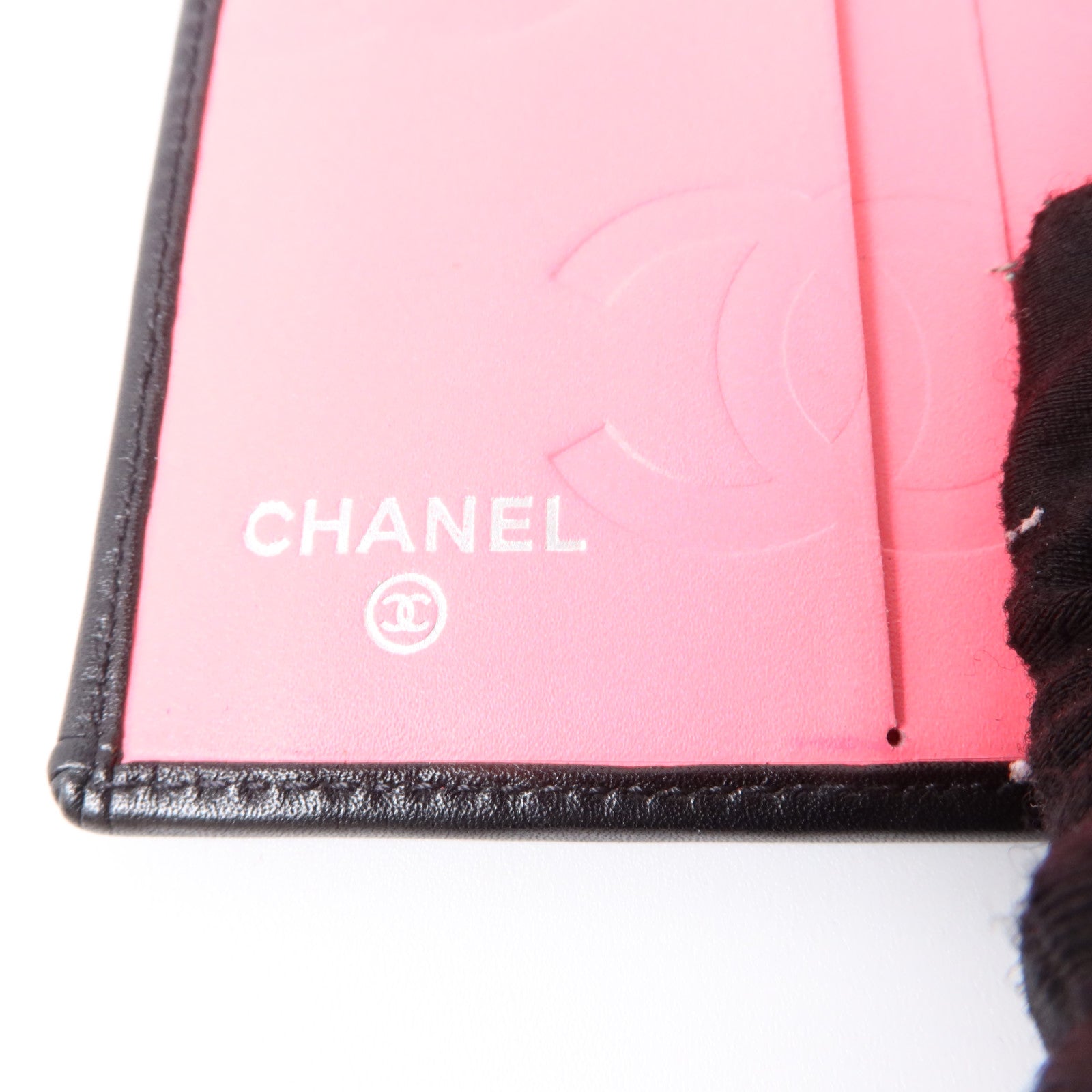 CHANEL 牛皮皮革Cambon Compact Wallet銀扣錢包