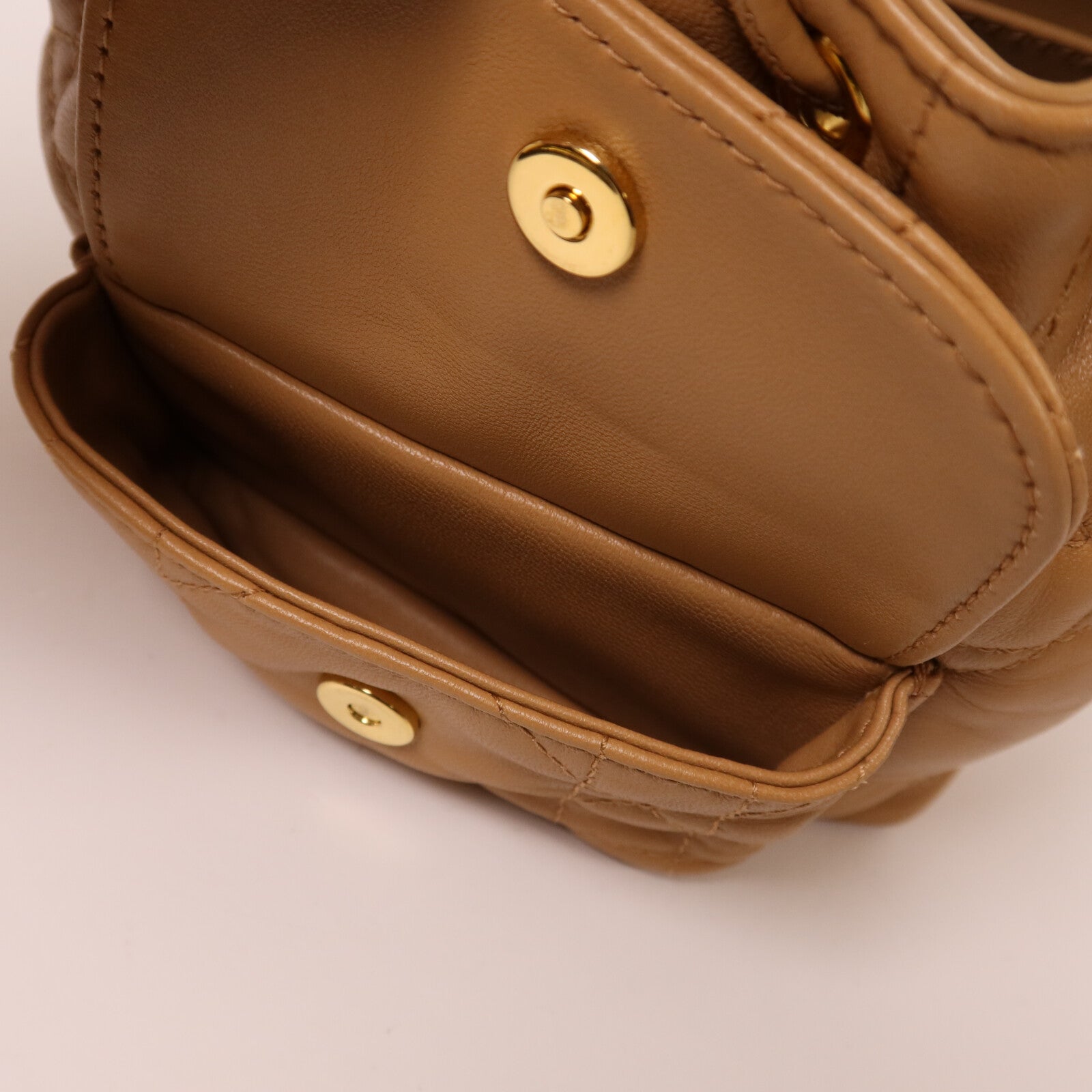 Dior 牛皮皮革Nano Caro Bucket Bag金扣手挽肩背兩用袋