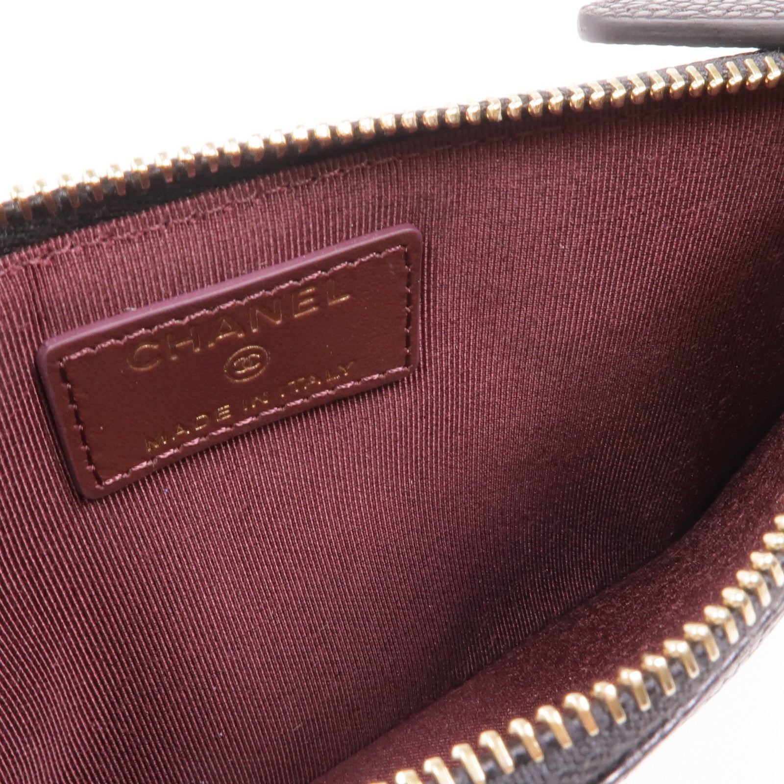 CHANEL 牛皮皮革Long Wallet金扣長錢包