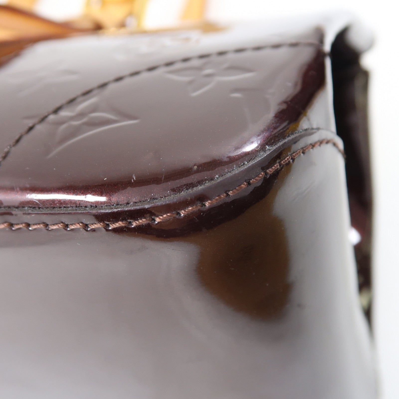 LOUIS VUITTON 【激減優惠】Vernis Rosewood Avenue金扣肩背袋酒紅色
