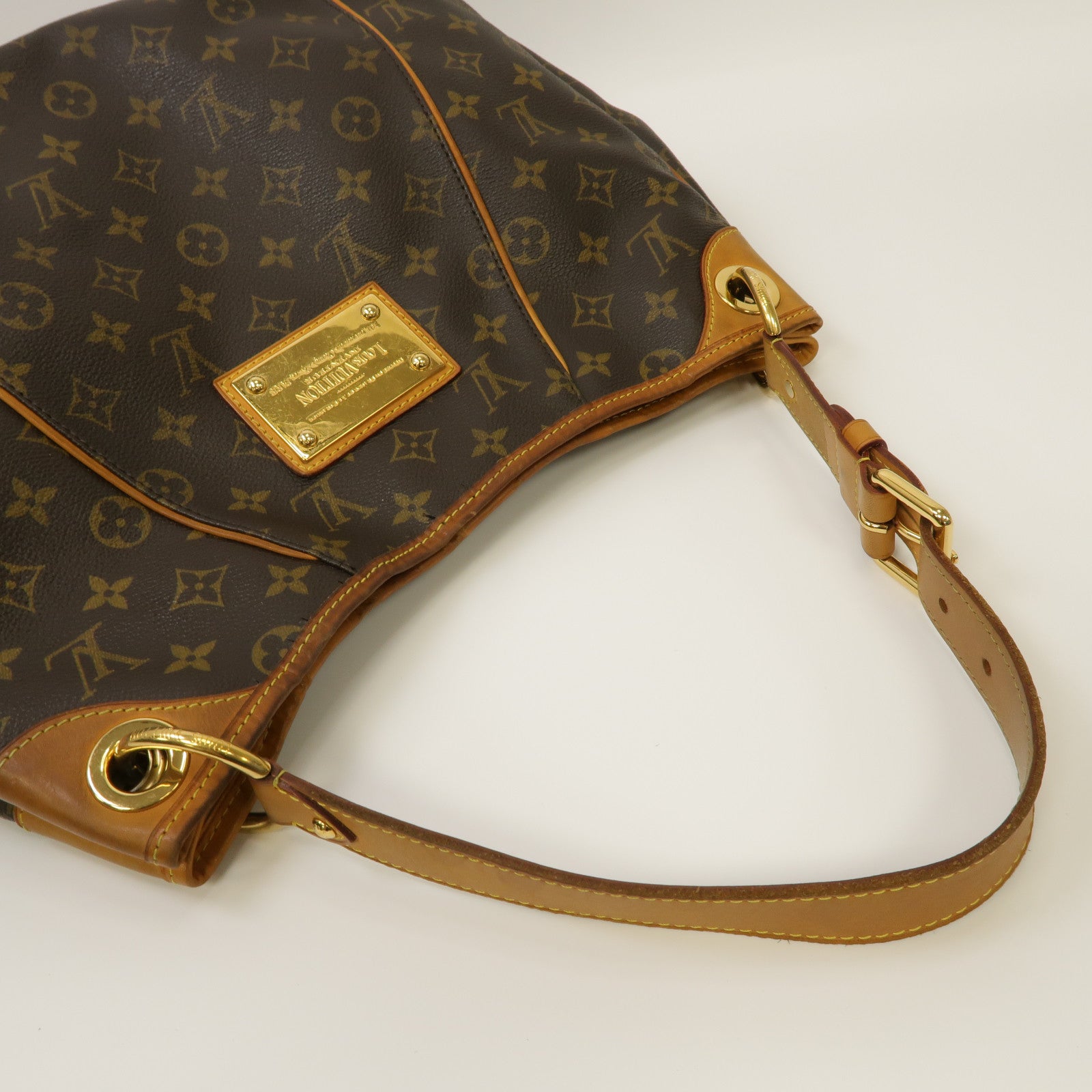 LOUIS VUITTON Monogram Galliera PM金扣肩背袋啡色
