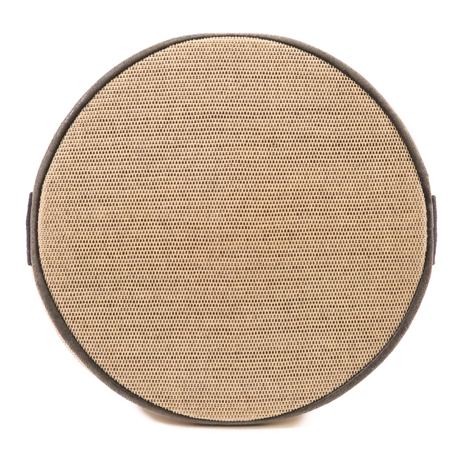 HERMES PHW Saxo MM Handbag Canvas Grey/Black