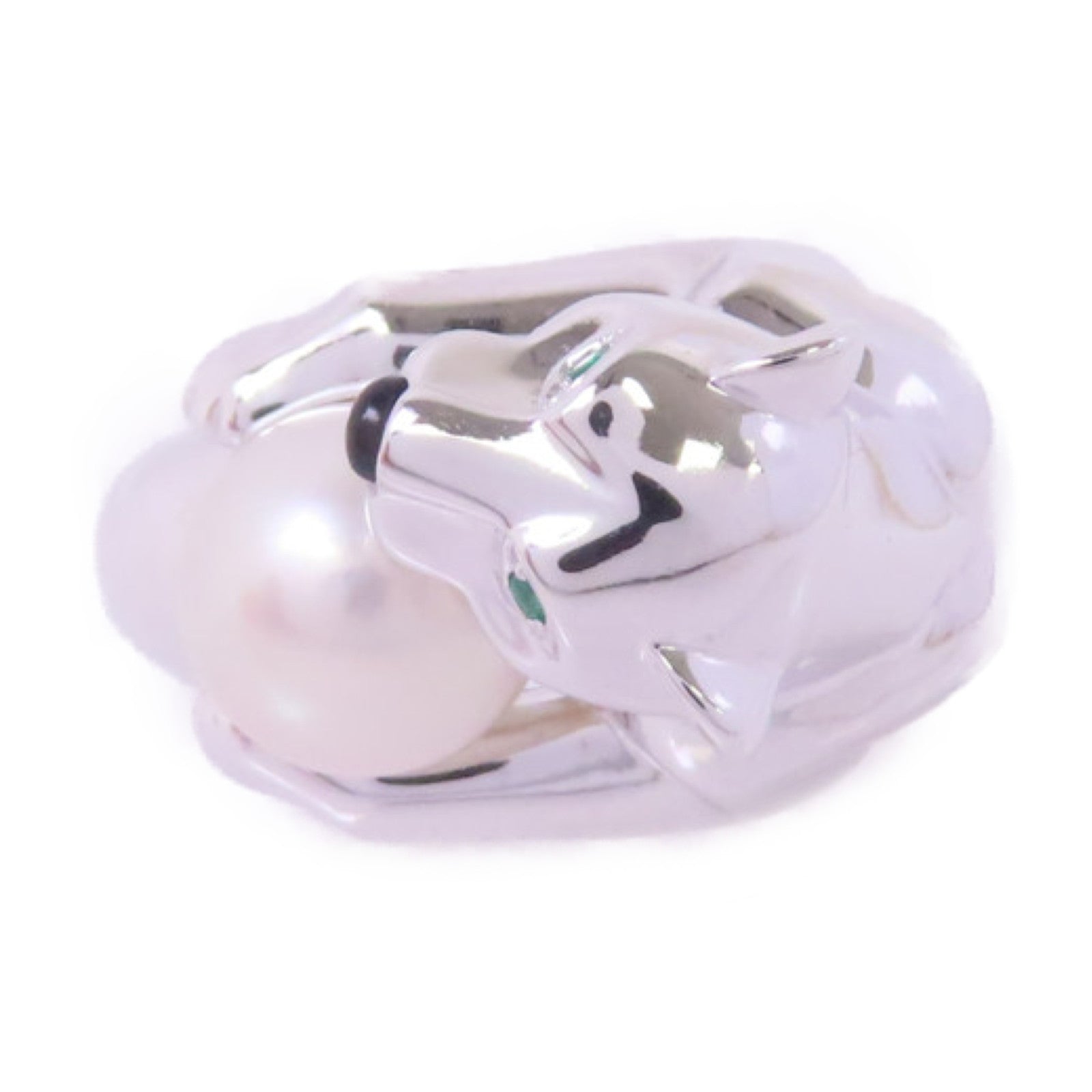 CARTIER 18K白金/珍珠Pearl Ring戒指#51/US#5.25