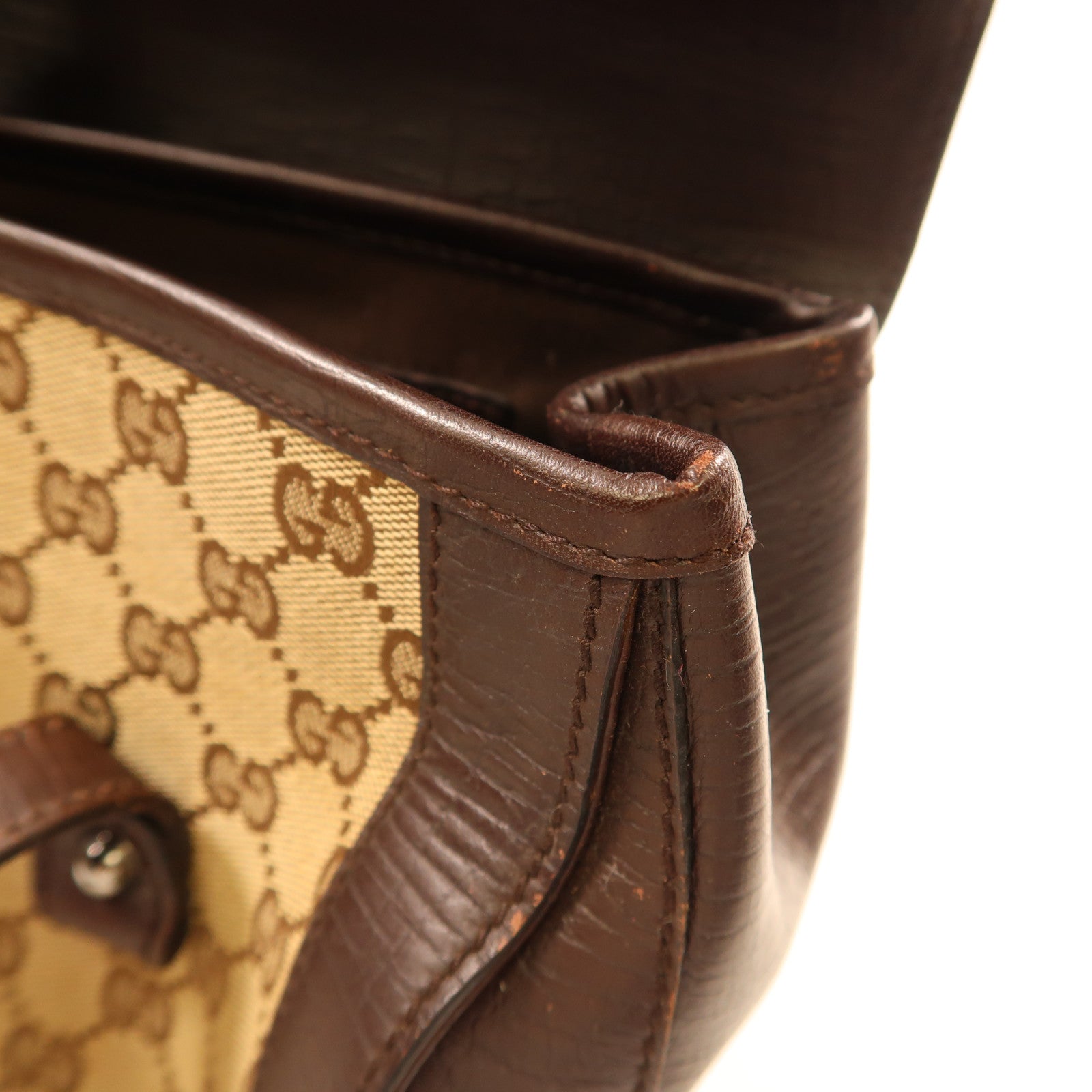 GUCCI 塗層帆布Hand Bag銀扣手挽袋