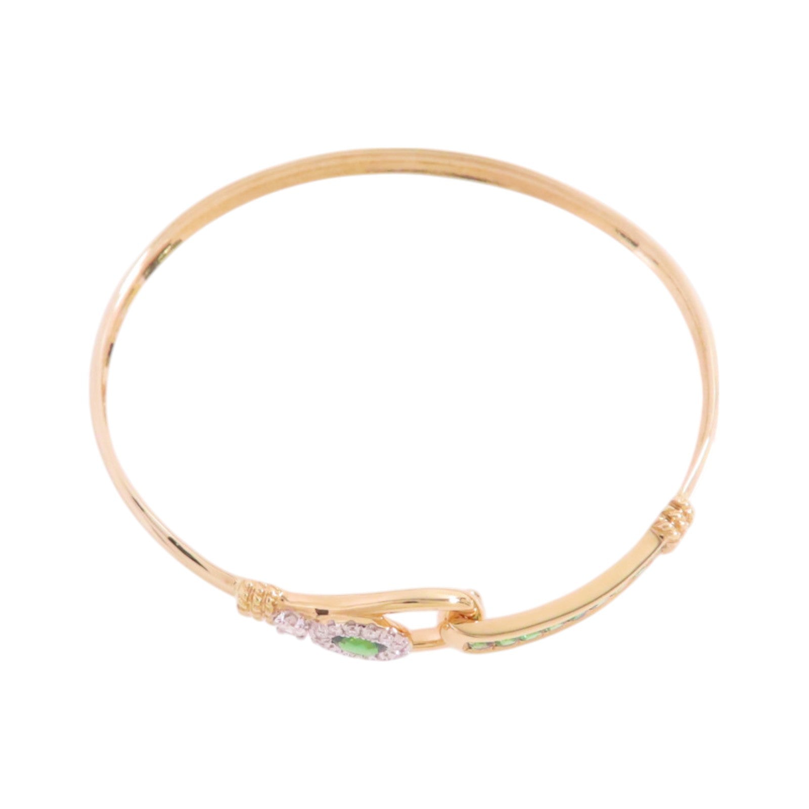 JEWELRY 18K黃金/鑽石/石榴石Diamond Garnet Bangle手鐲