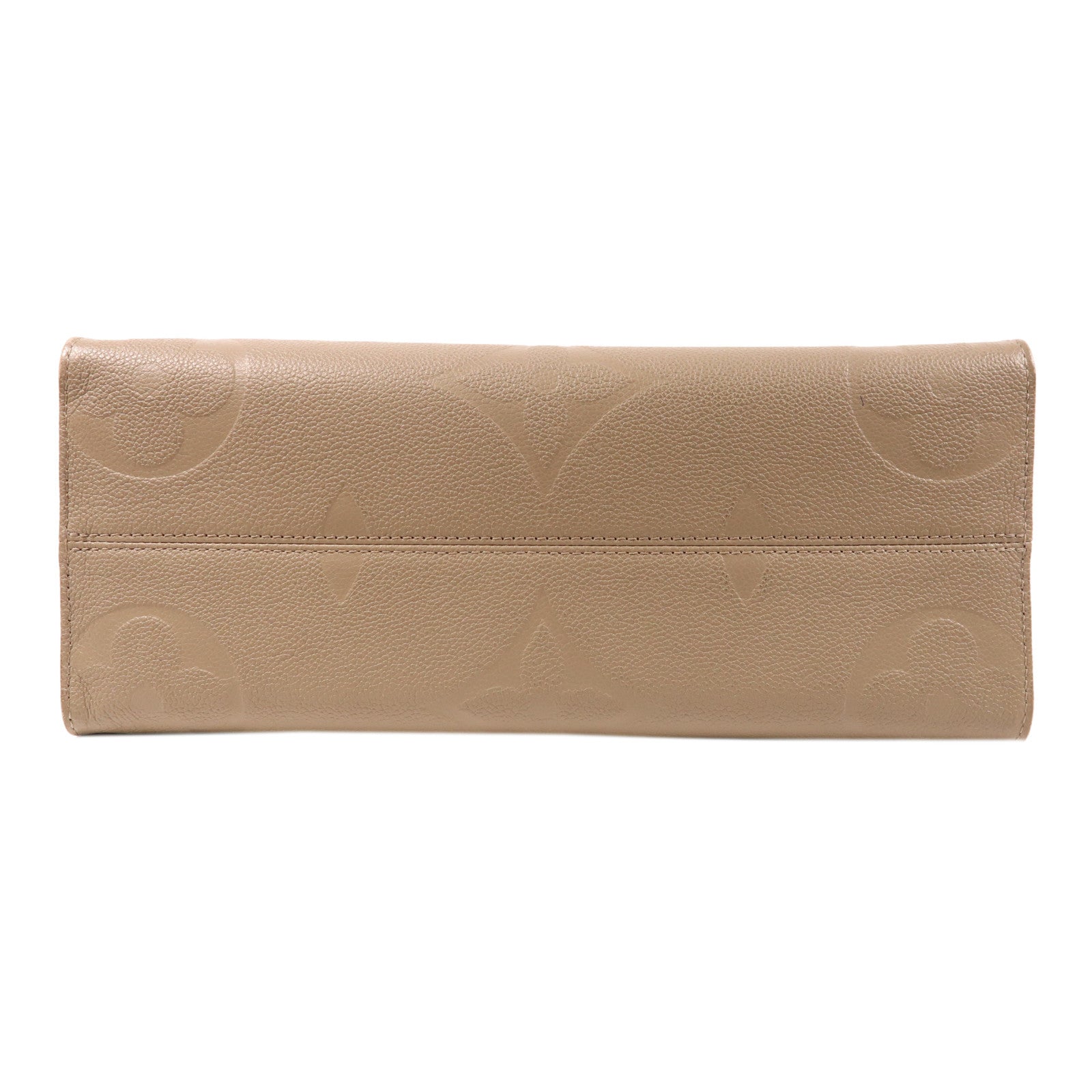 LOUIS VUITTON Monogram Empreinte OnTheGo MM金扣手挽肩背兩用袋米色