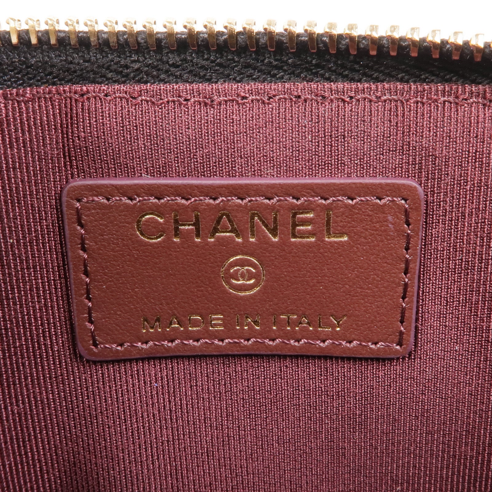 CHANEL 牛皮皮革Long Wallet金扣長錢包