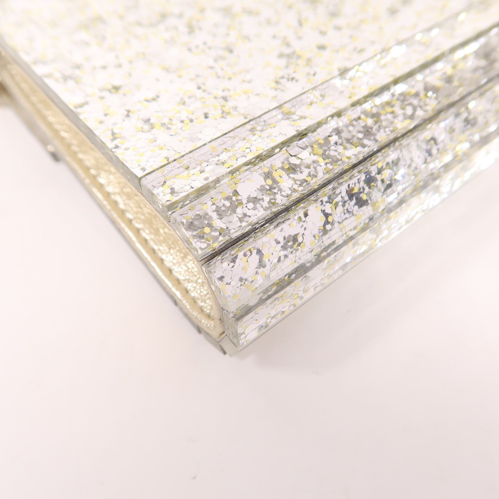 JIMMY CHOO PVC Chain Shoulder金扣鏈帶肩背袋