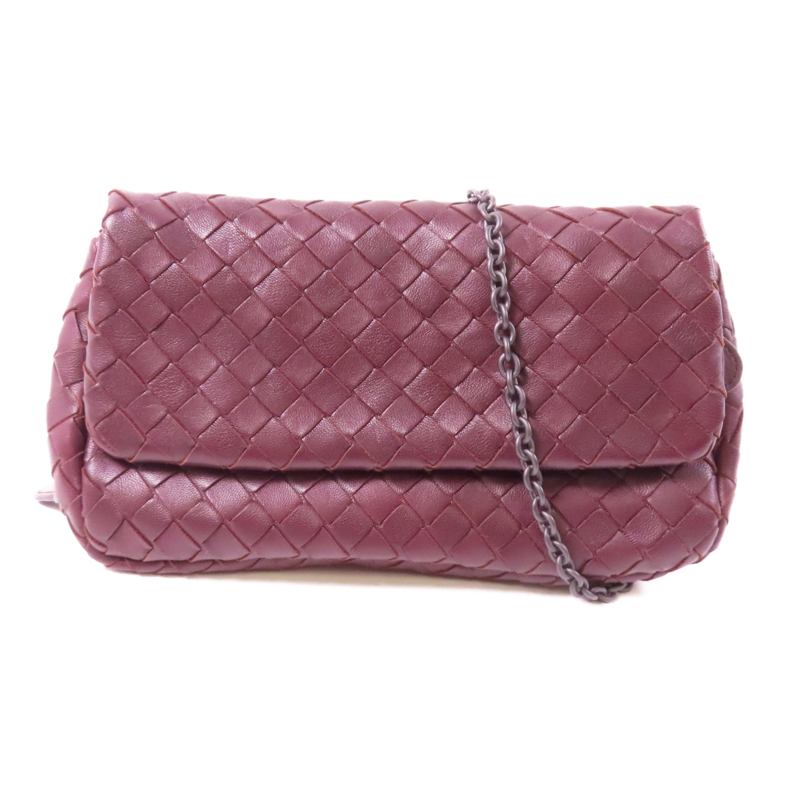 BOTTEGA VENETA 牛皮皮革Shoulder Bag鏈帶肩背袋紫色