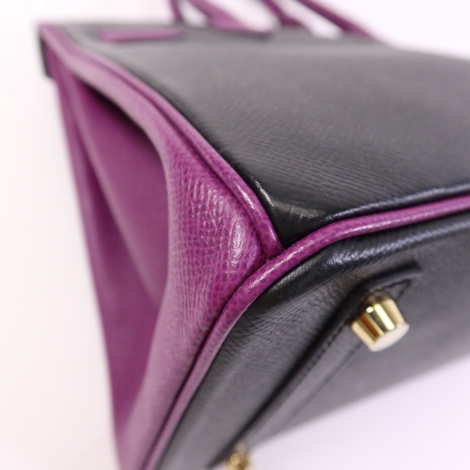 HERMES Epsom皮革Birkin 30金扣手挽袋Anemore/Noir