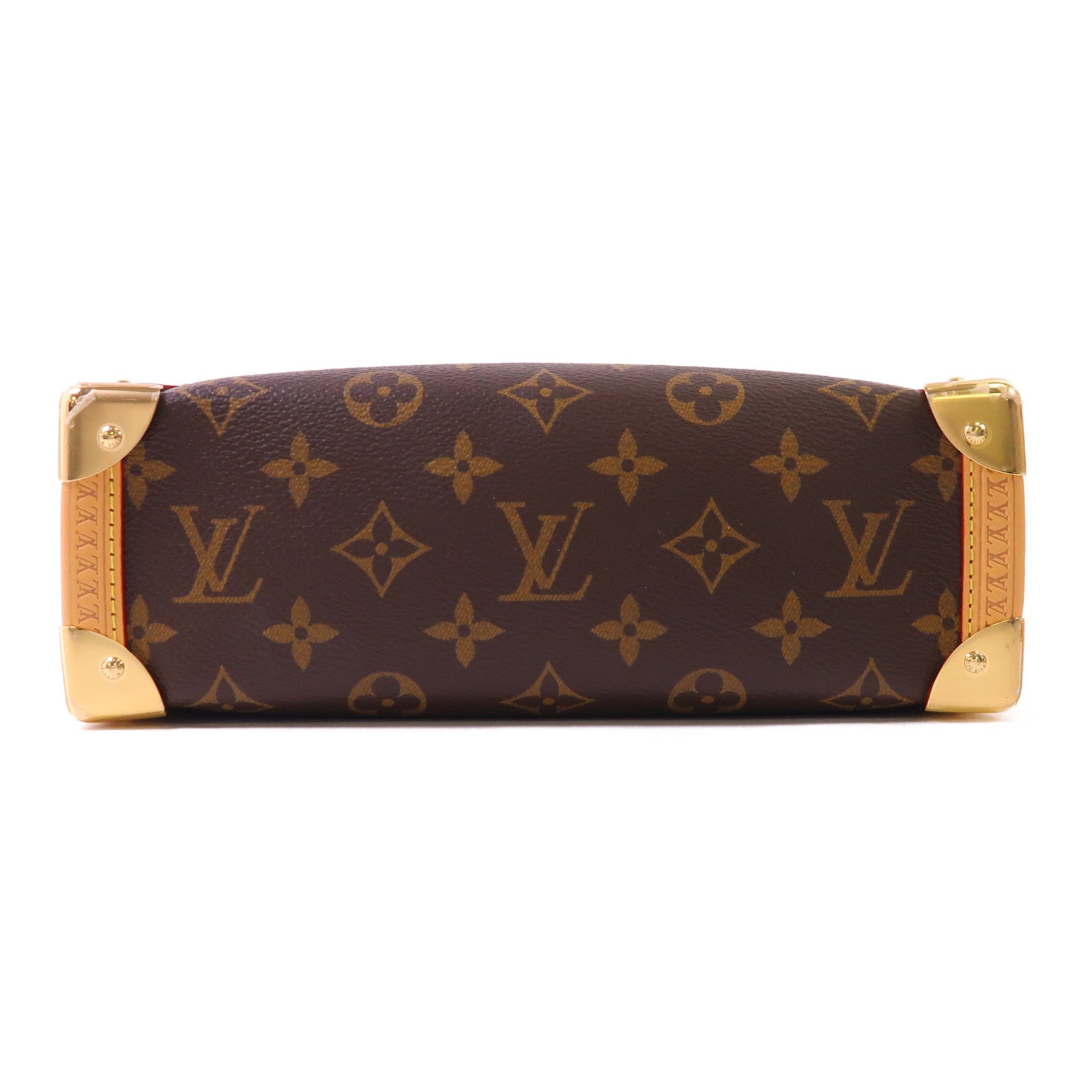 LOUIS VUITTON Monogram Side Trunk MM金扣手挽肩背兩用袋