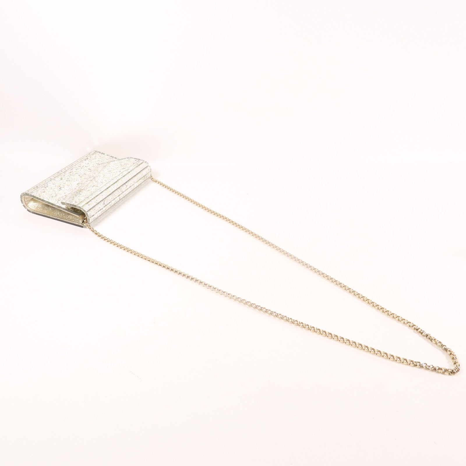 JIMMY CHOO PVC Chain Shoulder金扣鏈帶肩背袋