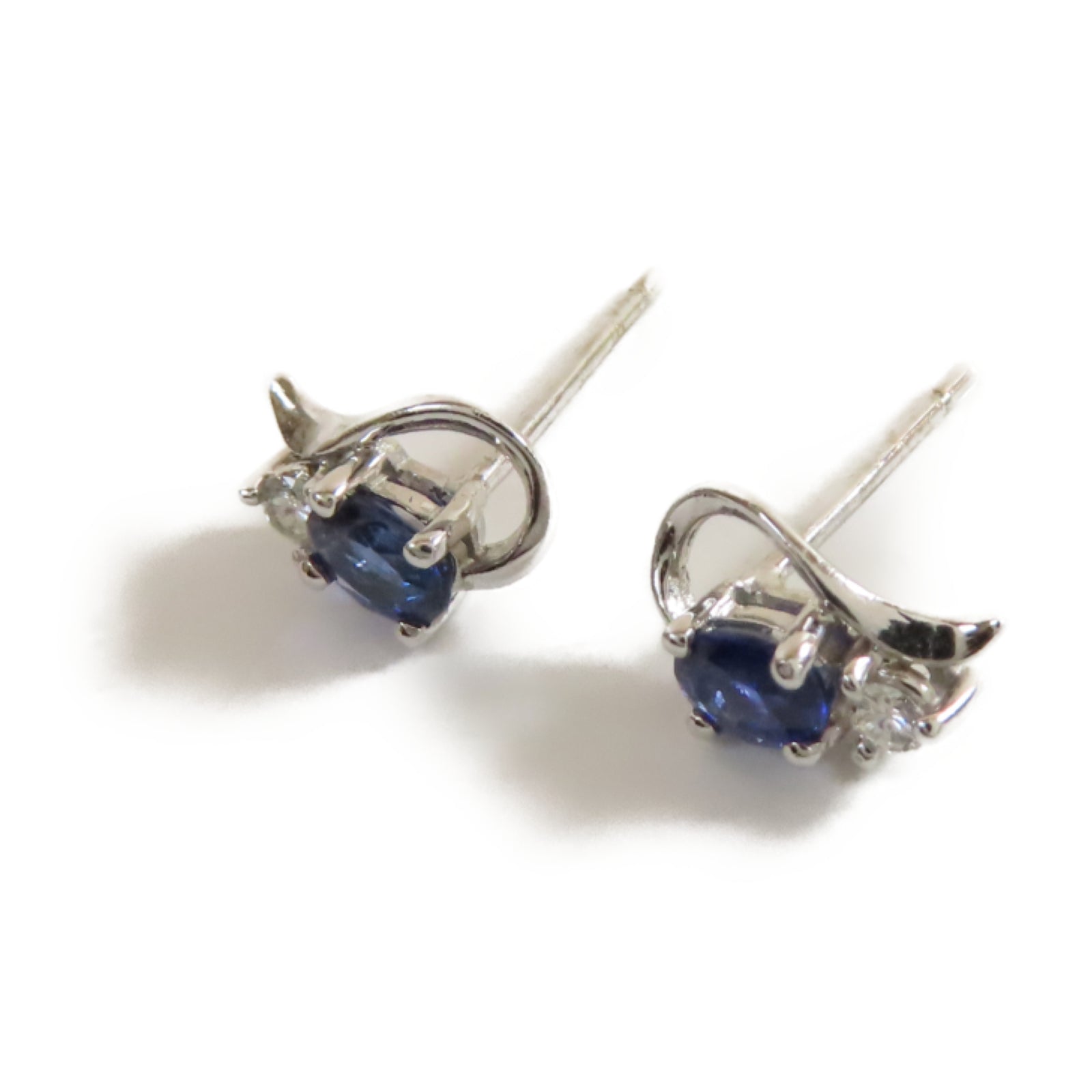 JEWELRY 【激減優惠】18K白金Sapphire 2.07g藍寶石耳環