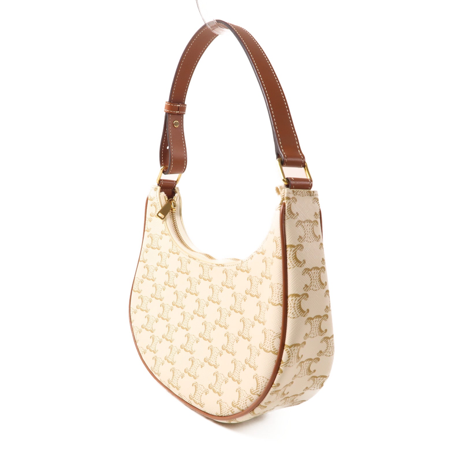 CELINE 塗層帆布Ava金扣肩背袋