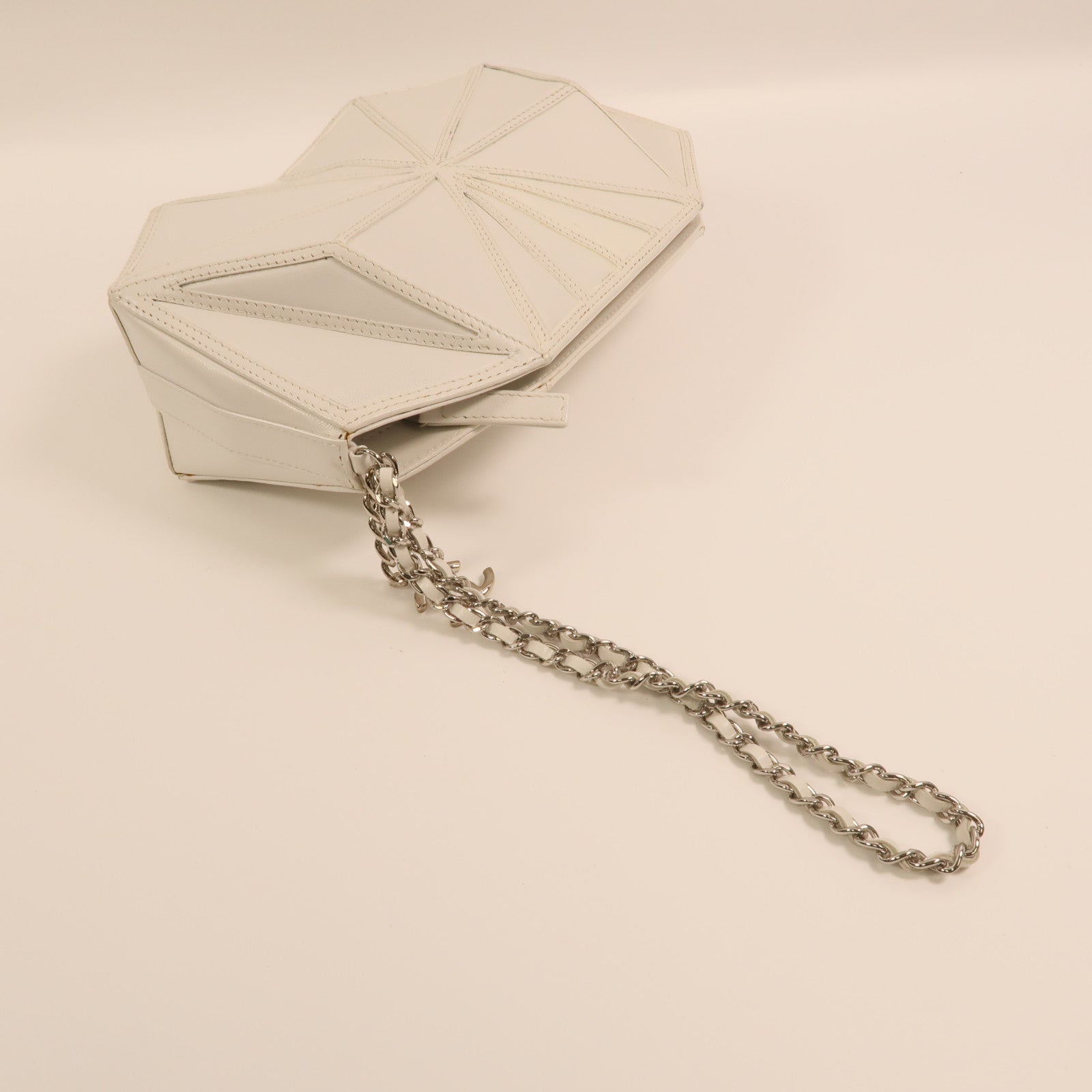 CHANEL 牛皮皮革Clutch Bag銀扣手拿包