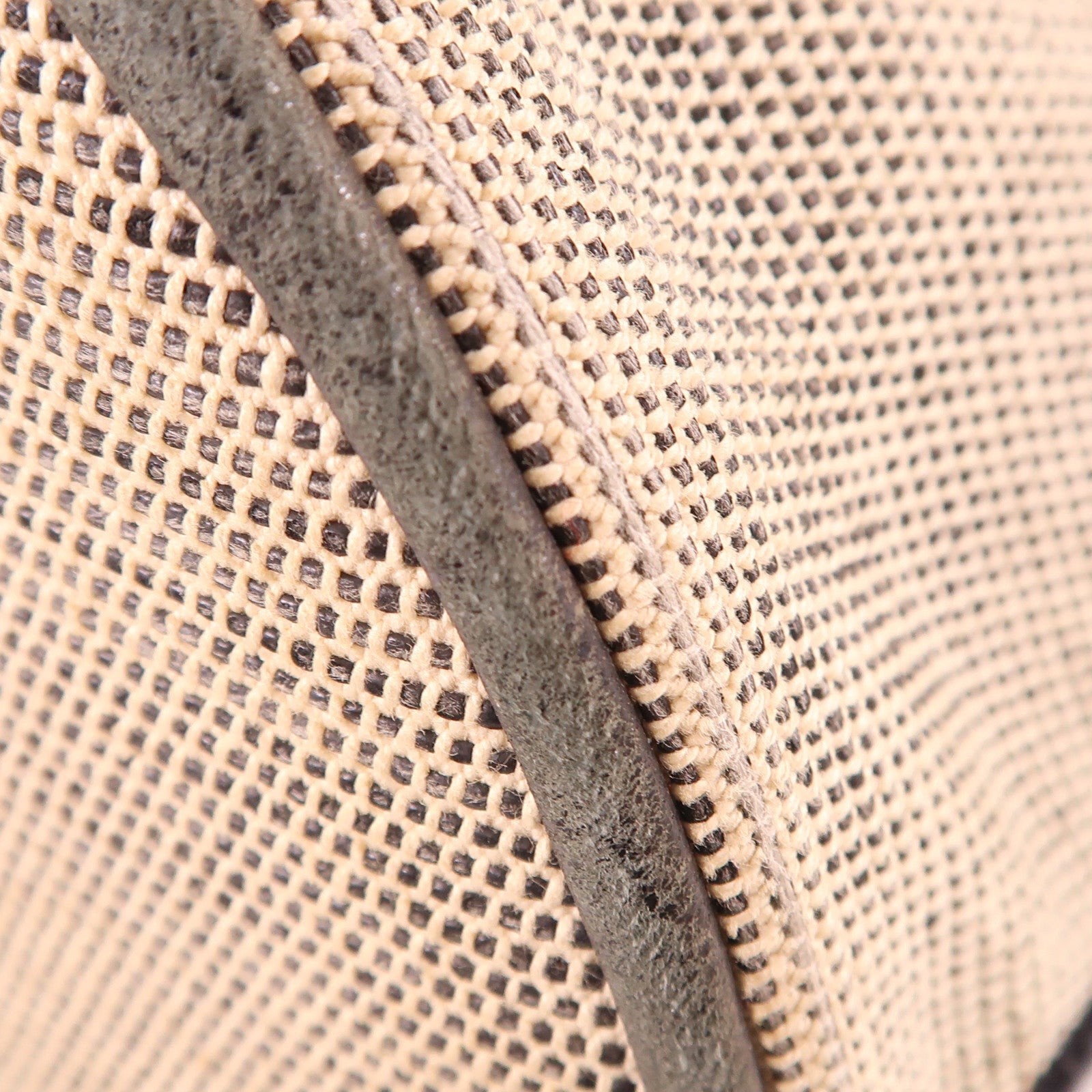 HERMES PHW Saxo MM Handbag Canvas Grey/Black