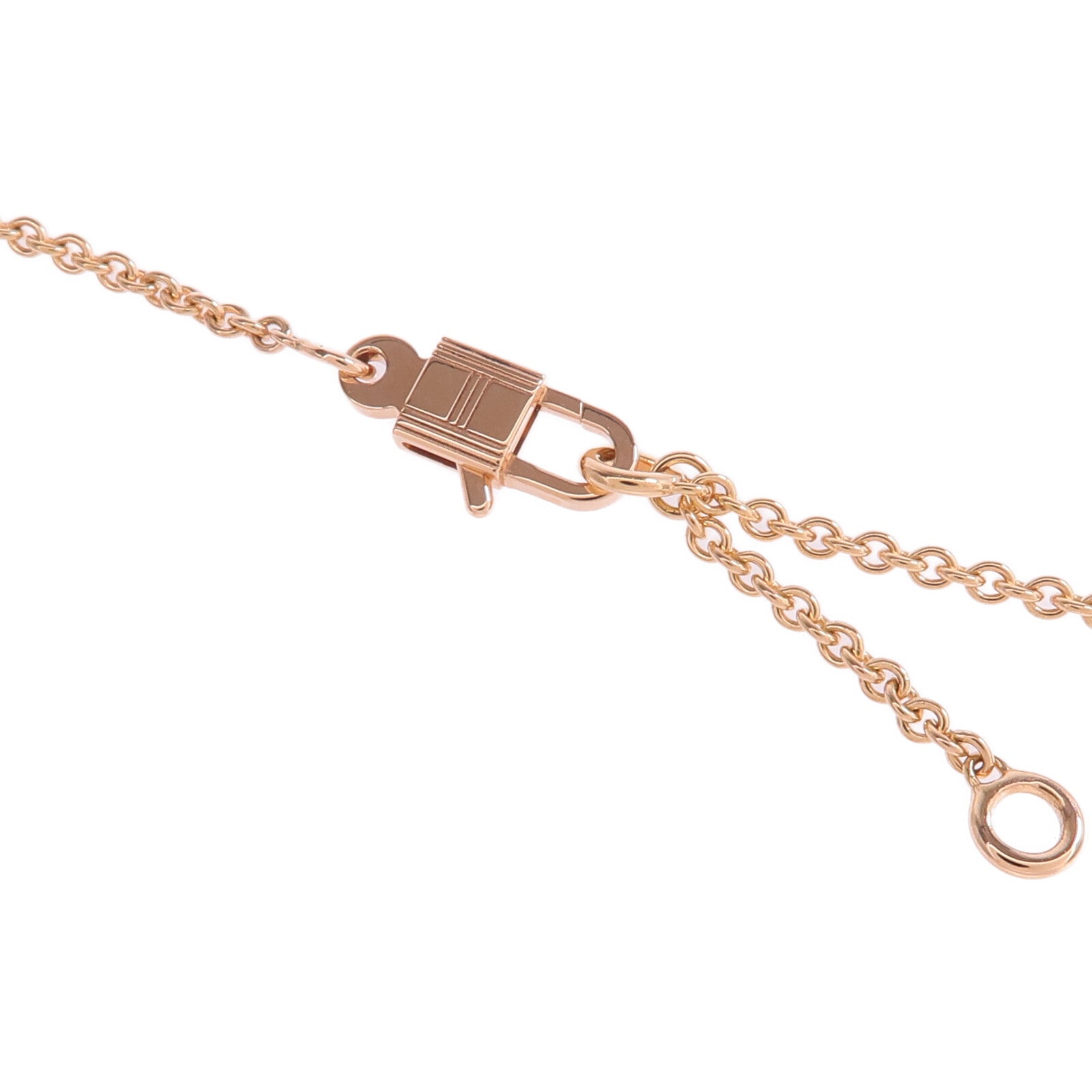 HERMES 18K玫瑰金Amulettes Birkin Pendant鑽石項鍊