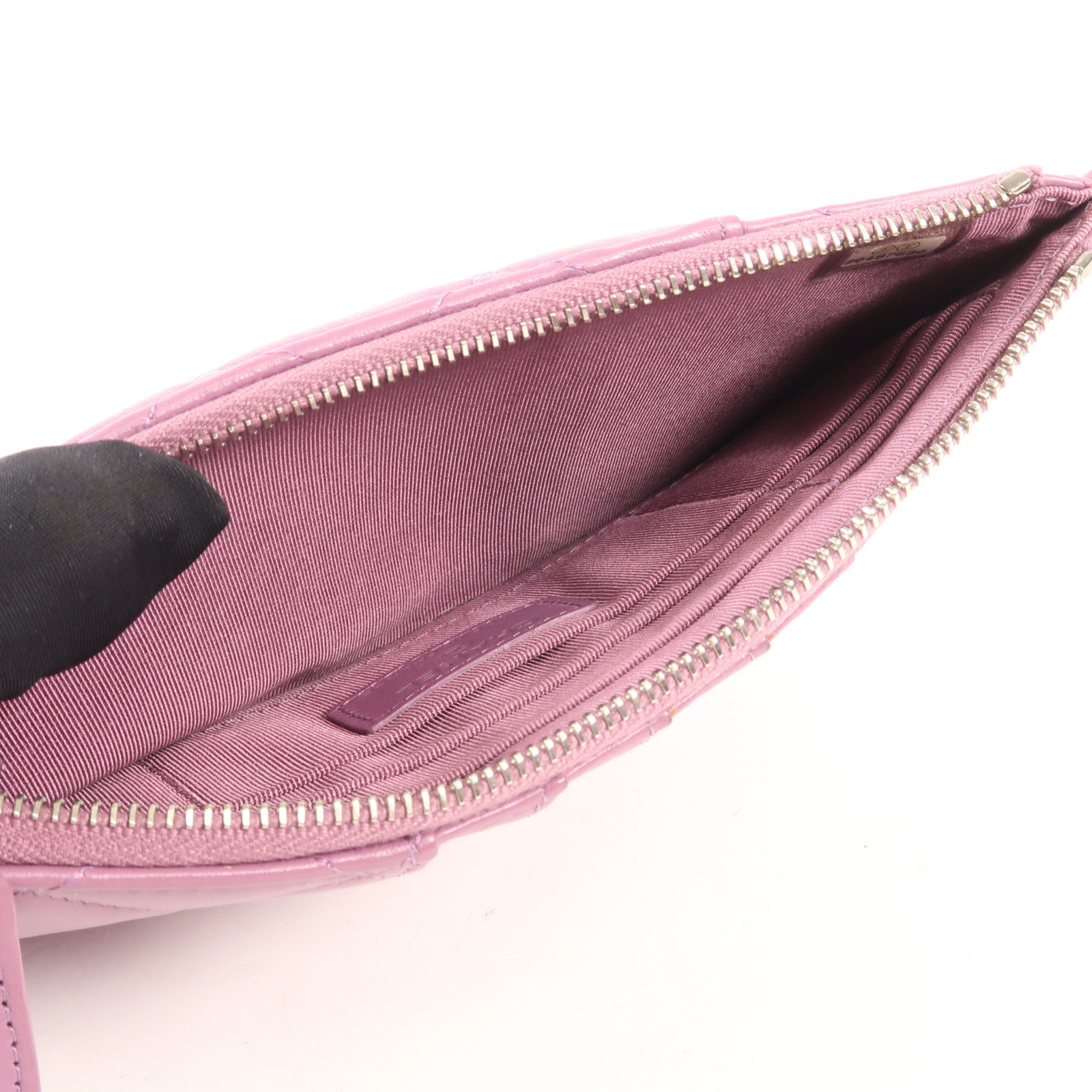 CHANEL 羊皮皮革Clutch Bag銀扣手拿包