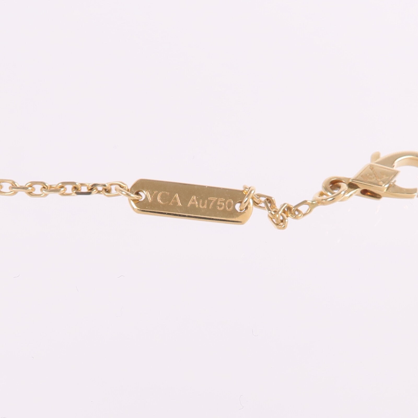 Van Cleef & Arpels 18K黃金Vintage Alhambra Pendant孔雀石項鍊