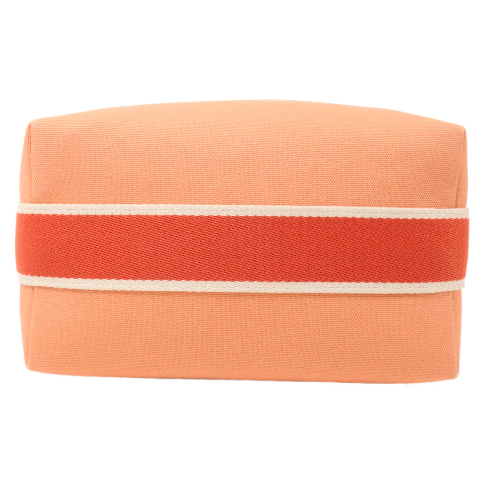 HERMES 帆布Bride a Brac PM手挽袋Goyave/White