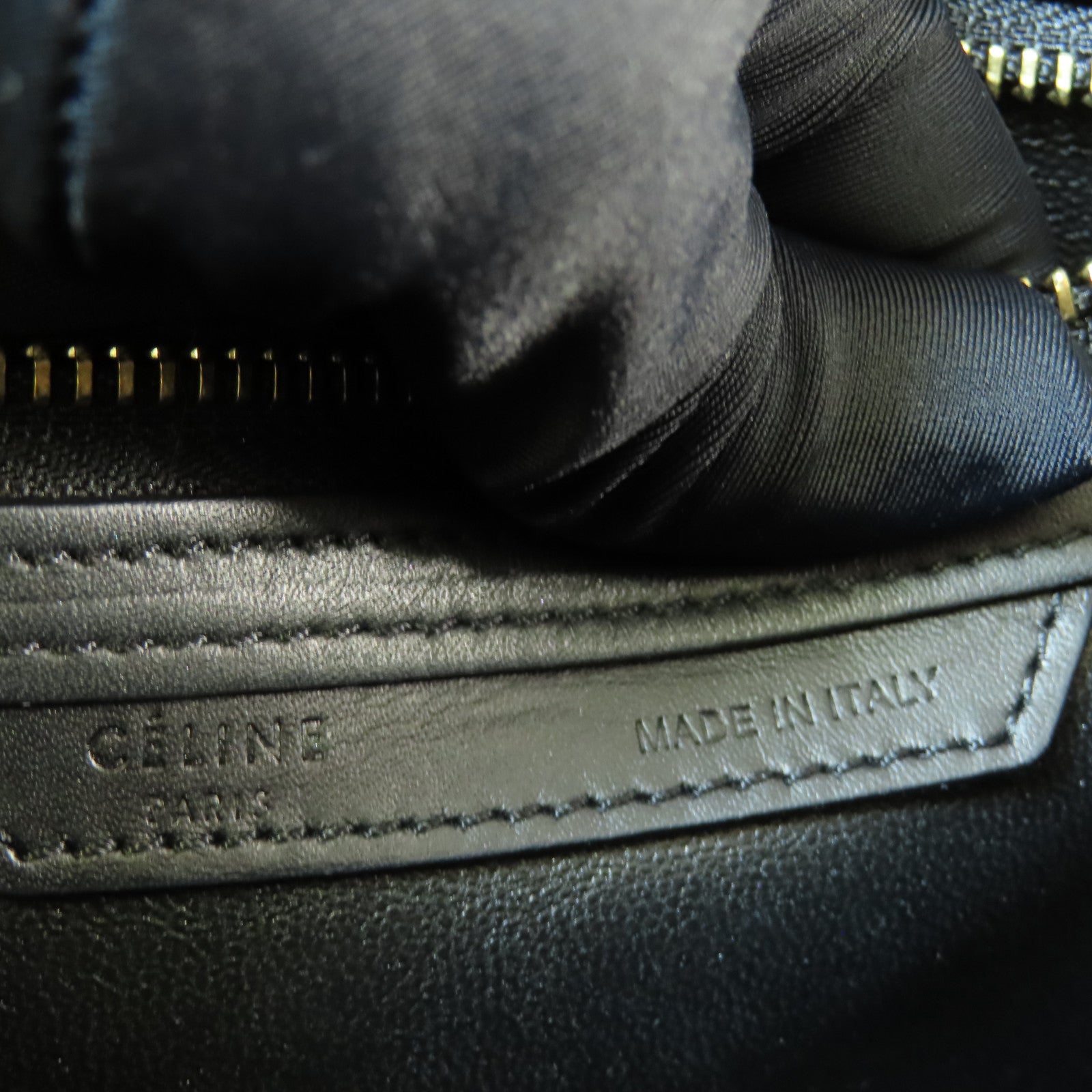 CELINE 牛皮皮革/蛇皮Mini Luggage金扣手挽袋