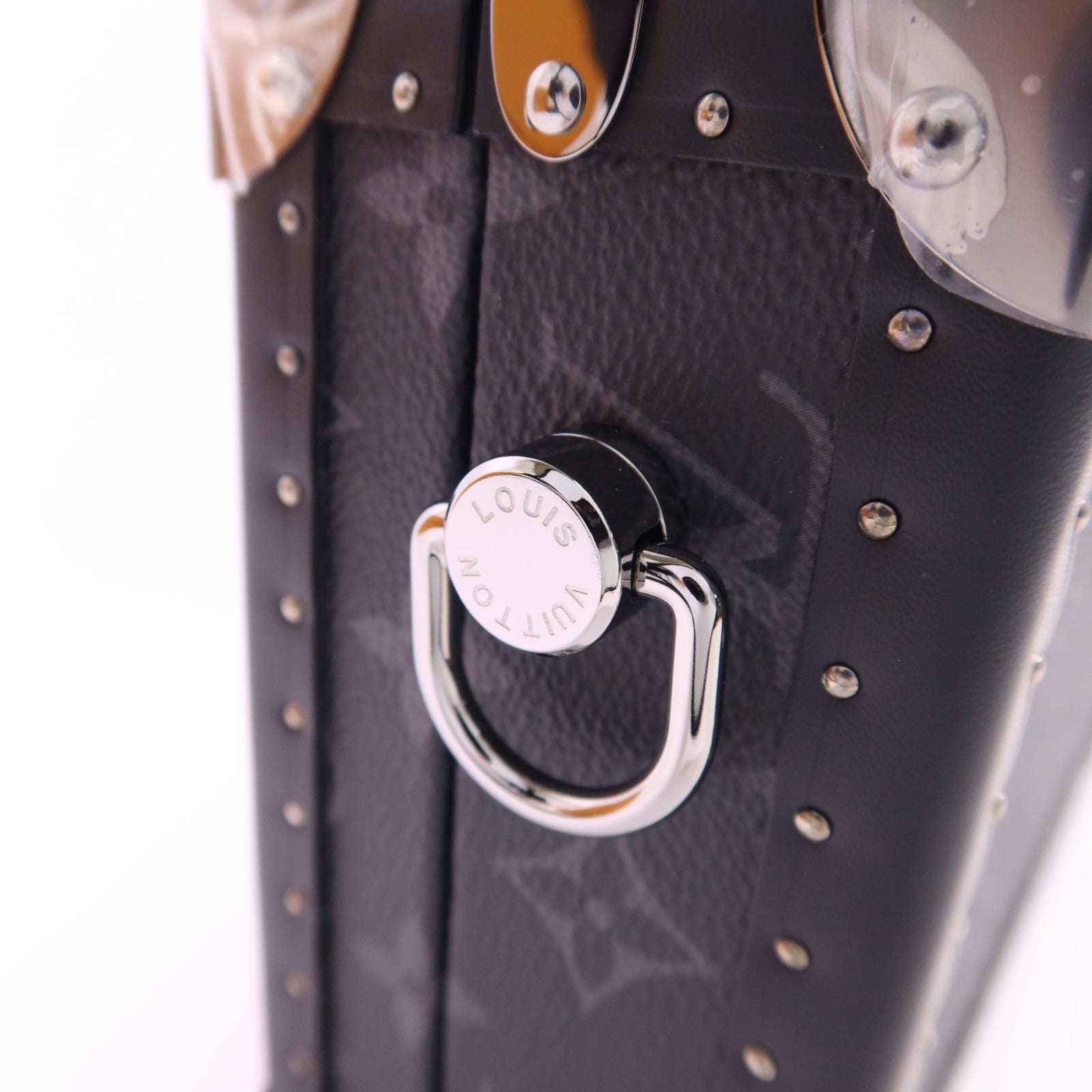 LOUIS VUITTON Monogram Eclipse Clutch Box Shoulder Bag銀扣肩背袋