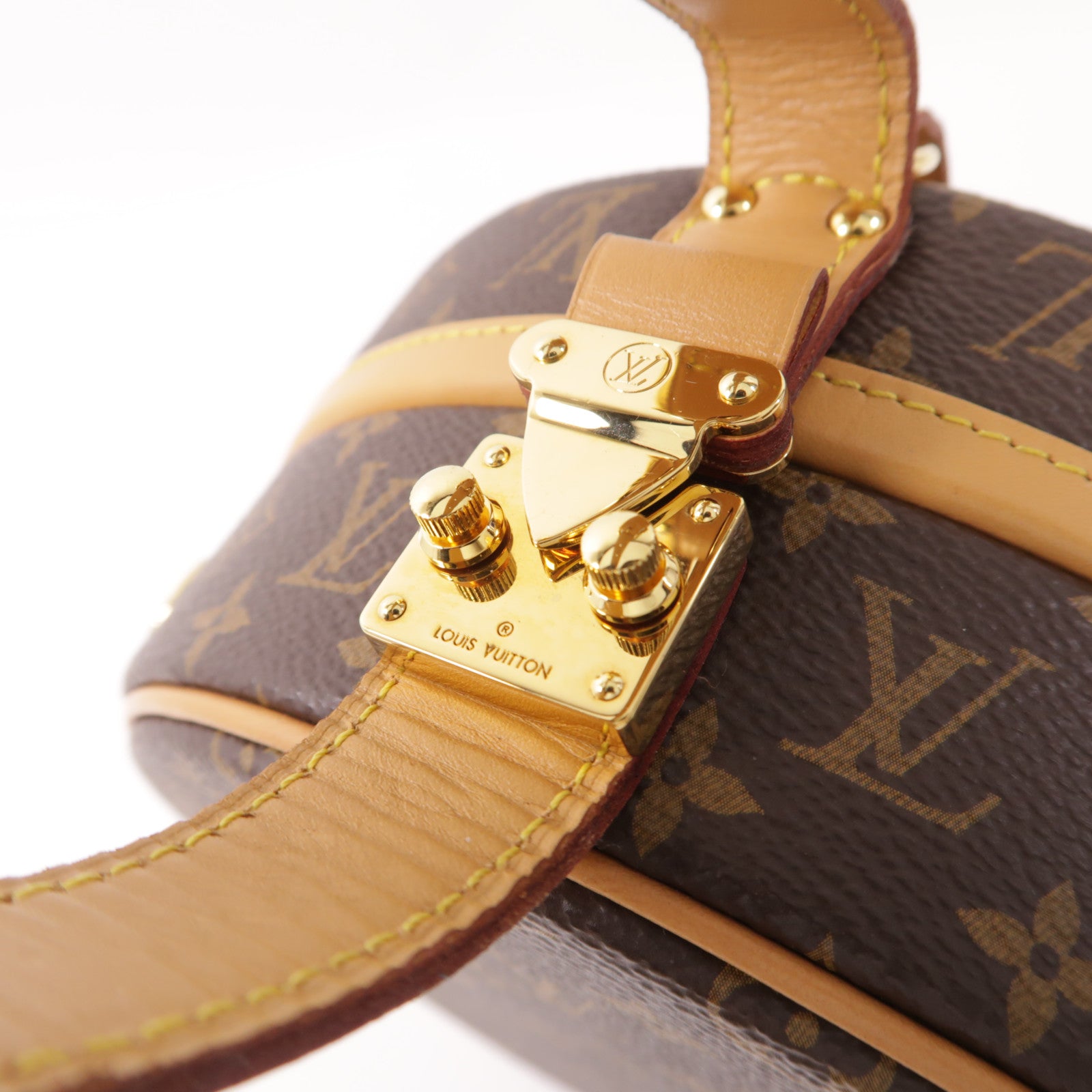 LOUIS VUITTON Monogram Petite Boite Chapeau金扣手挽肩背兩用袋
