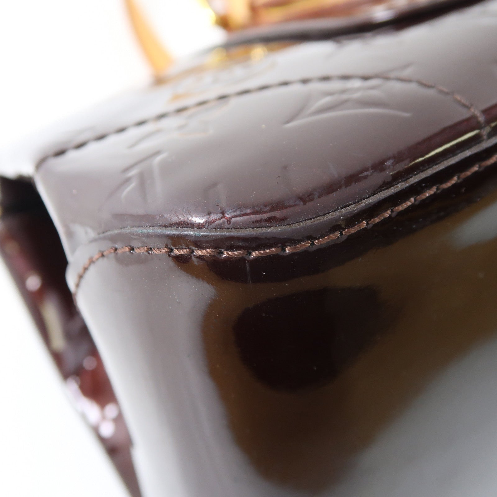 LOUIS VUITTON 【激減優惠】Vernis Rosewood Avenue金扣肩背袋酒紅色
