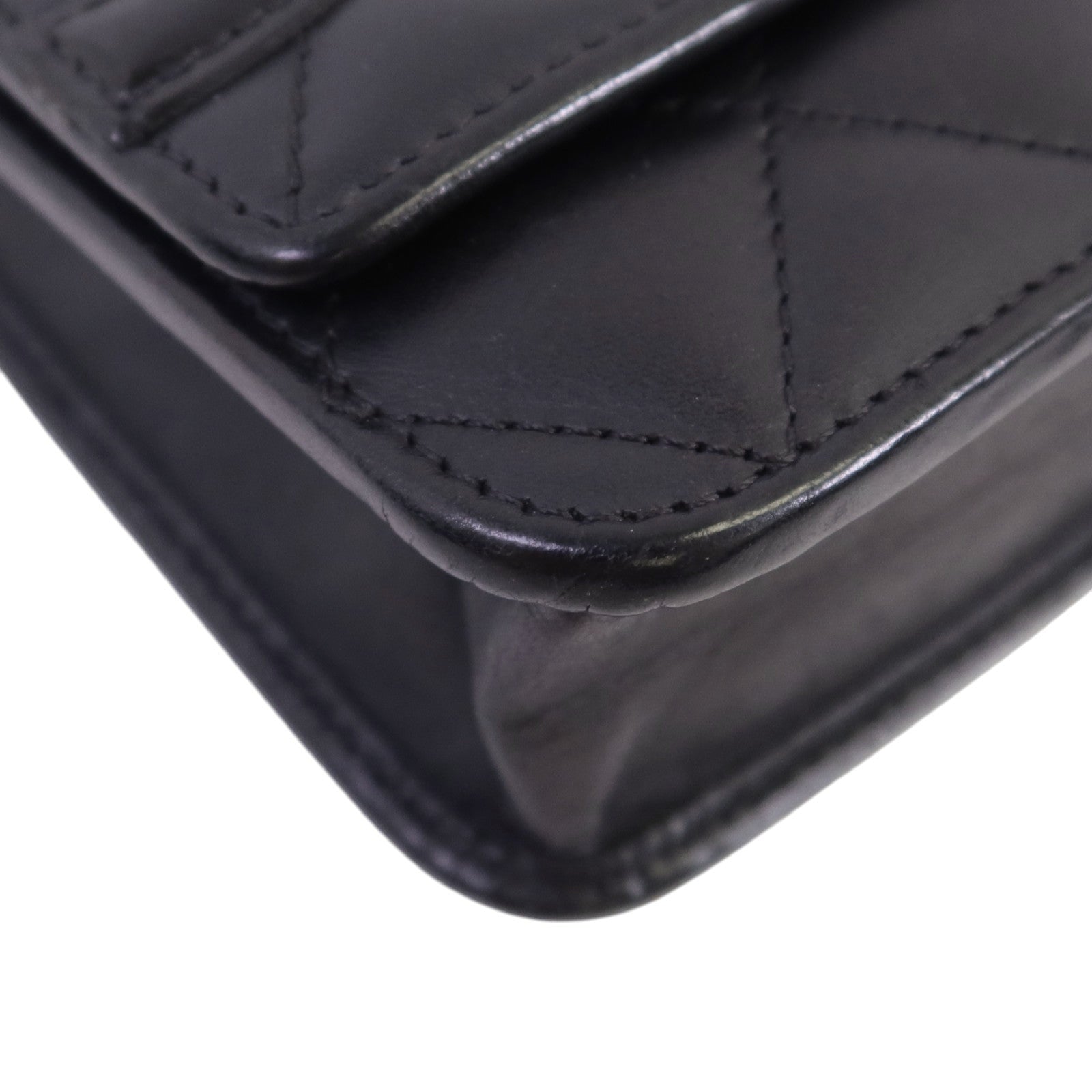 CHANEL 牛皮皮革WOC Wallet On Chain銀扣鏈帶肩背袋