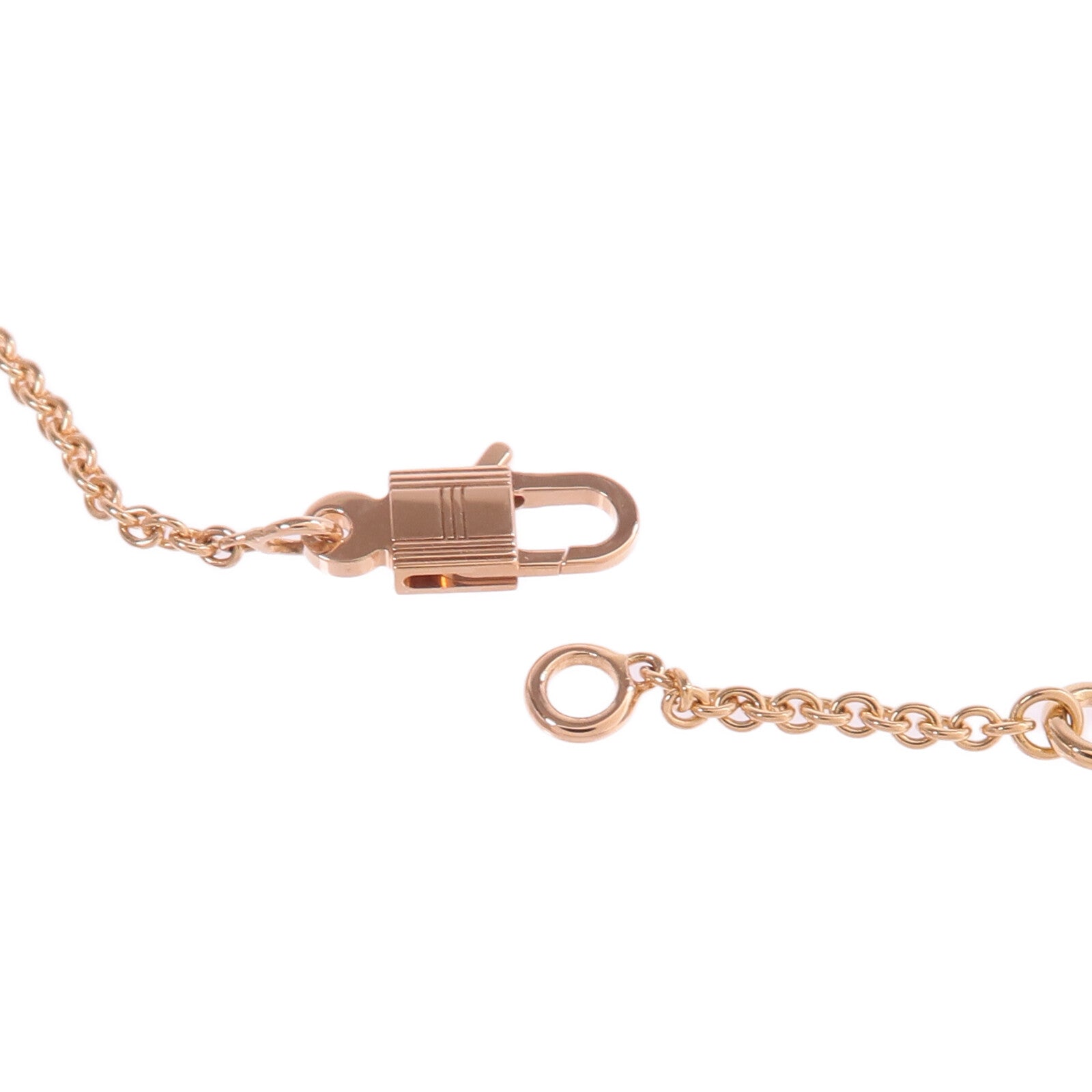 HERMES 18K玫瑰金Amulettes Birkin Pendant鑽石項鍊