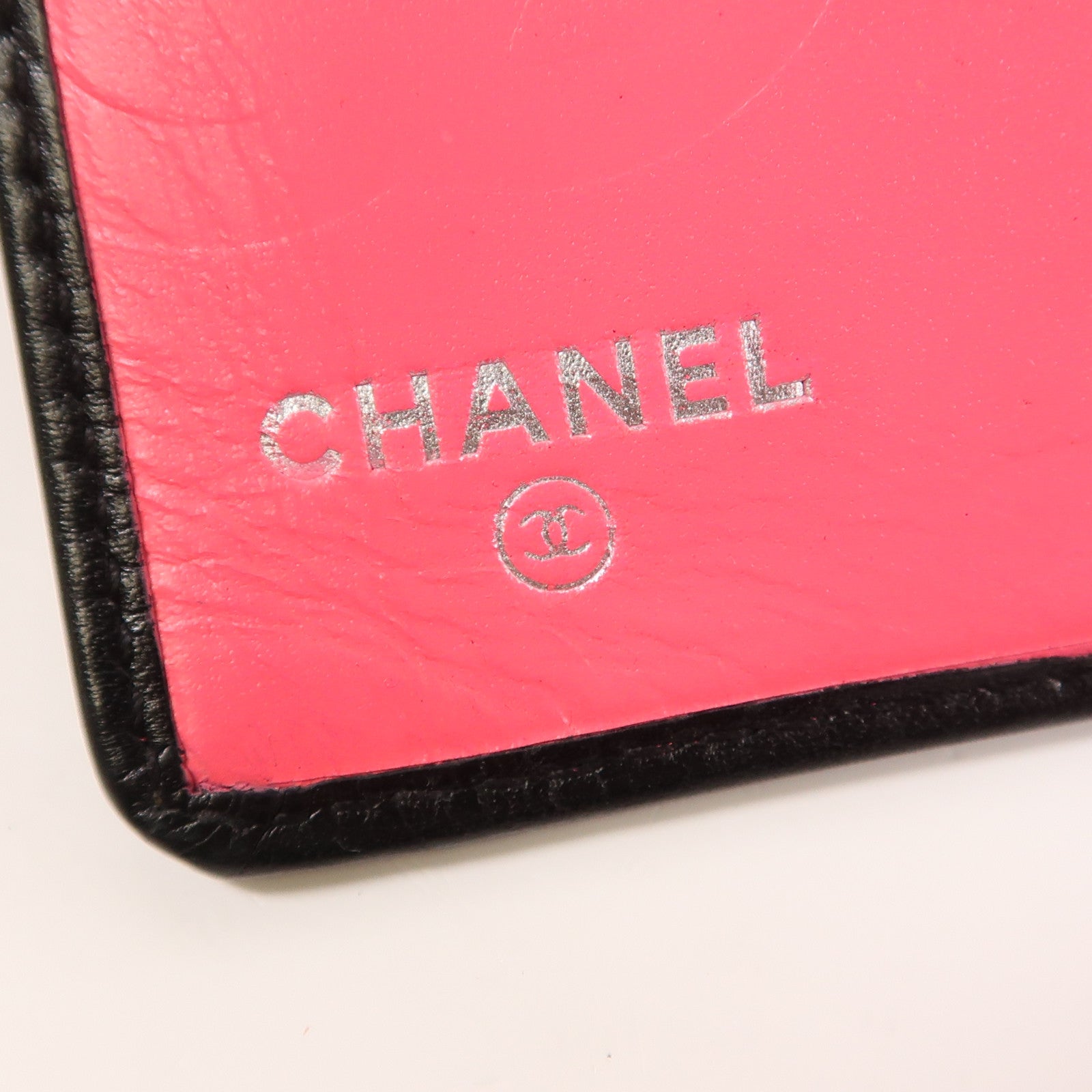 CHANEL 羊皮皮革Cambon Wallet銀扣長錢包