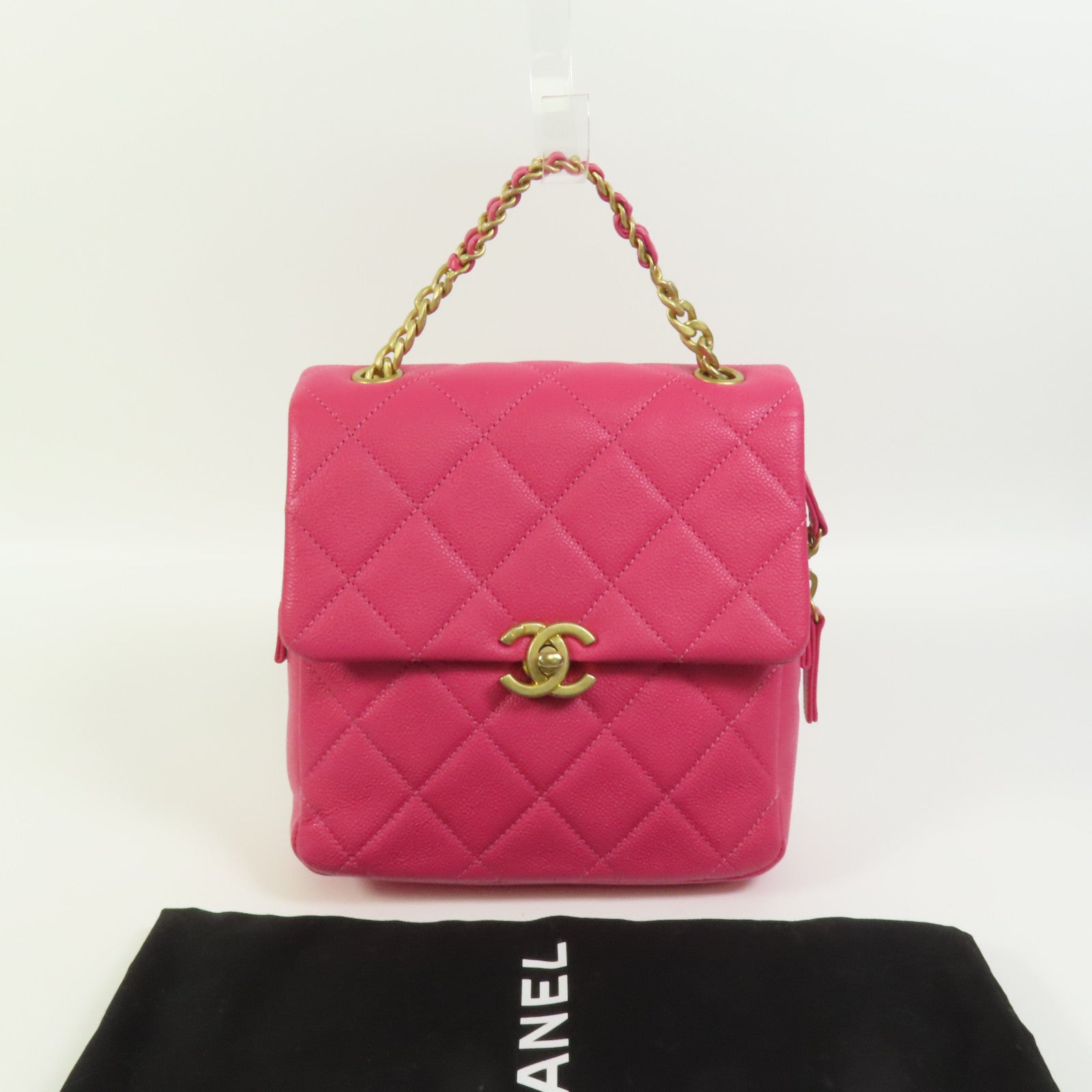 CHANEL 牛皮皮革Melody Backpack金扣背包