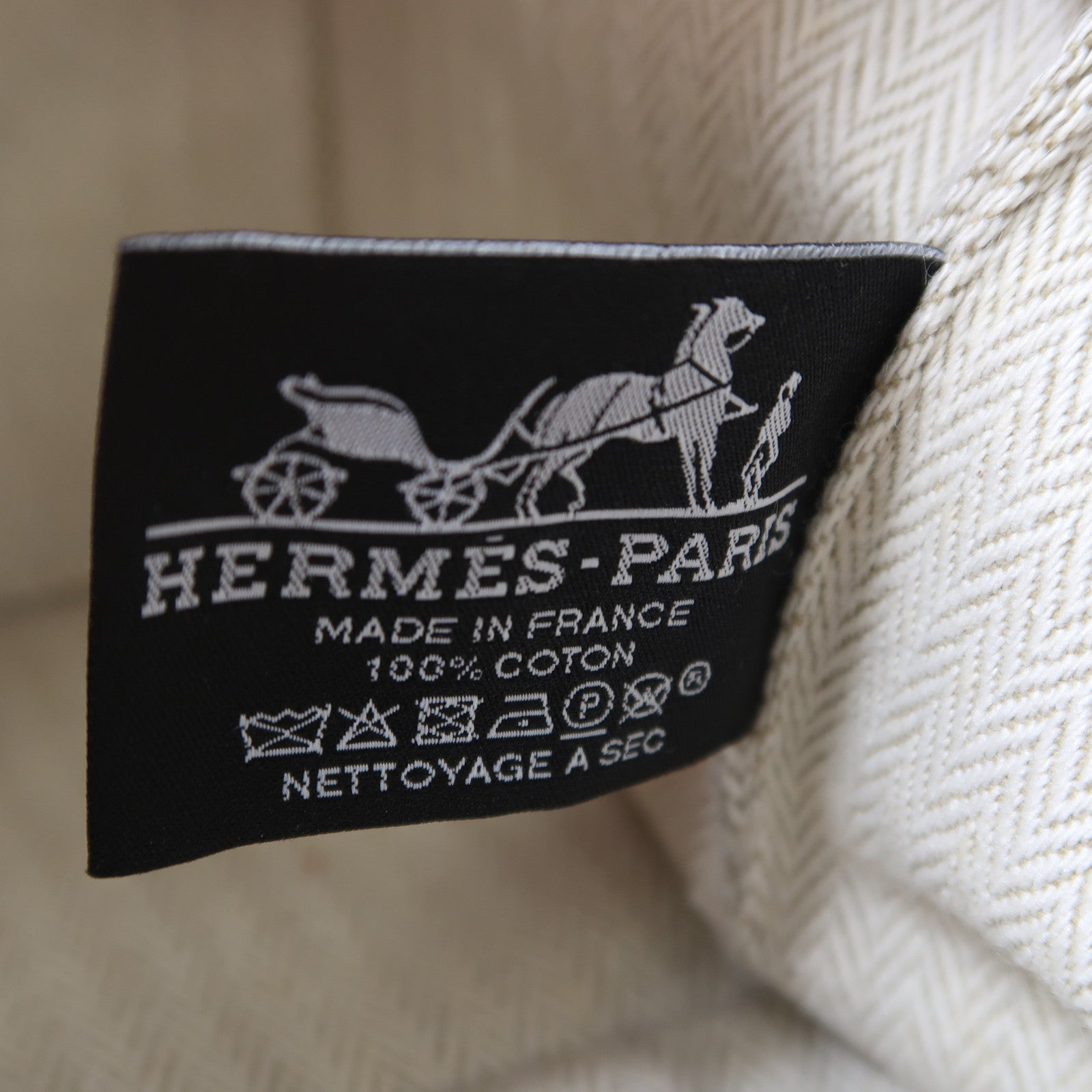 HERMES 帆布Bride A Brac銀扣手挽袋粉紅色/橙色