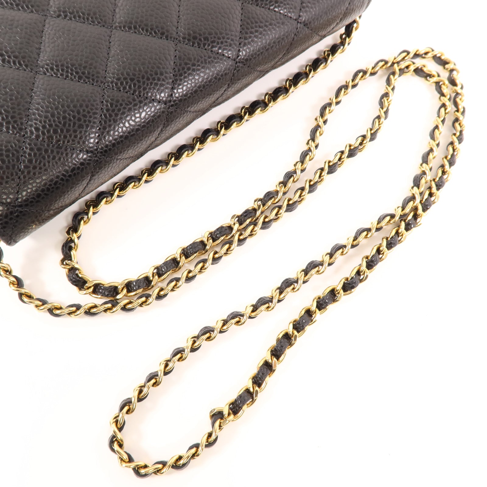 CHANEL 牛皮皮革WOC Wallet On Chain金扣鏈帶肩背袋
