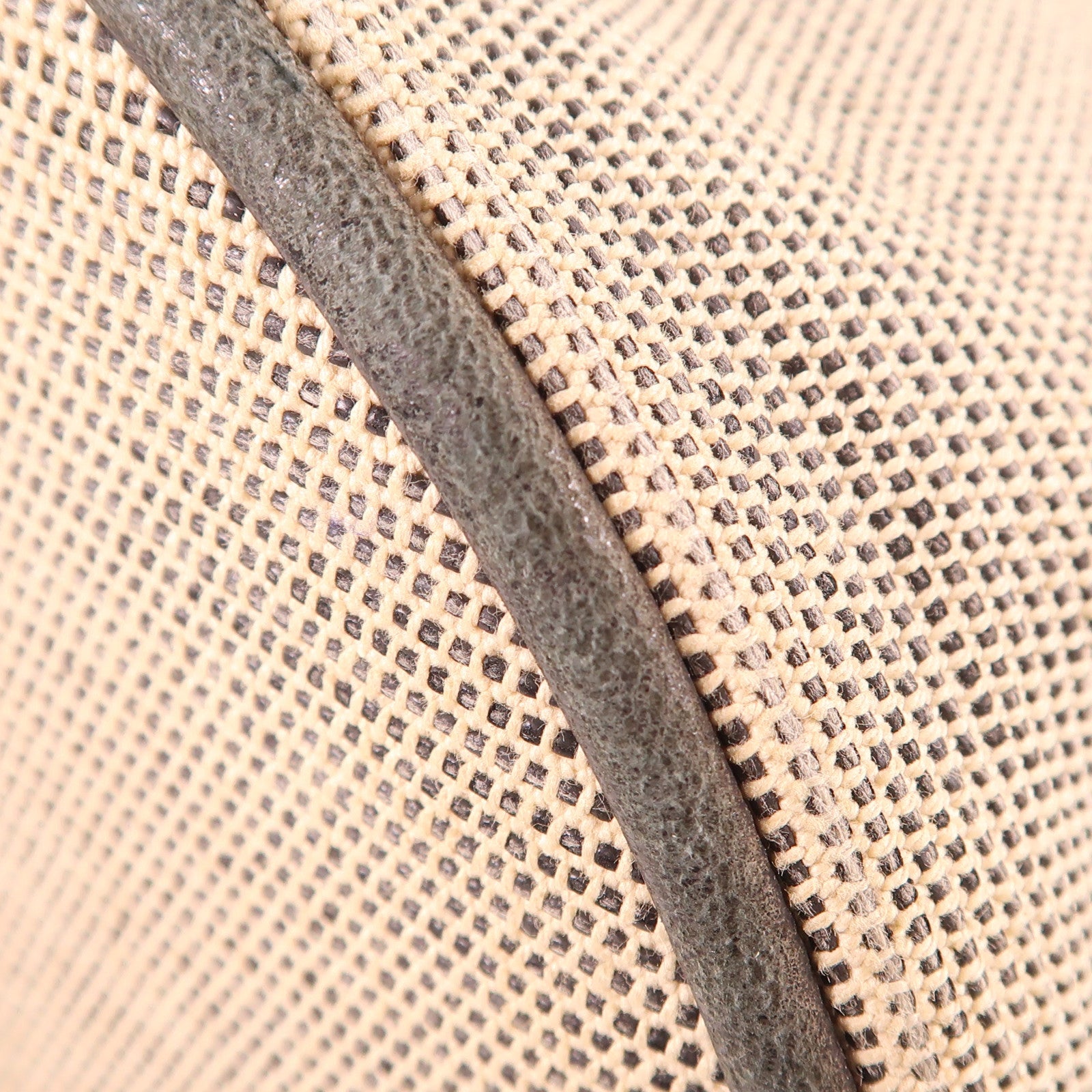 HERMES PHW Saxo MM Handbag Canvas Grey/Black