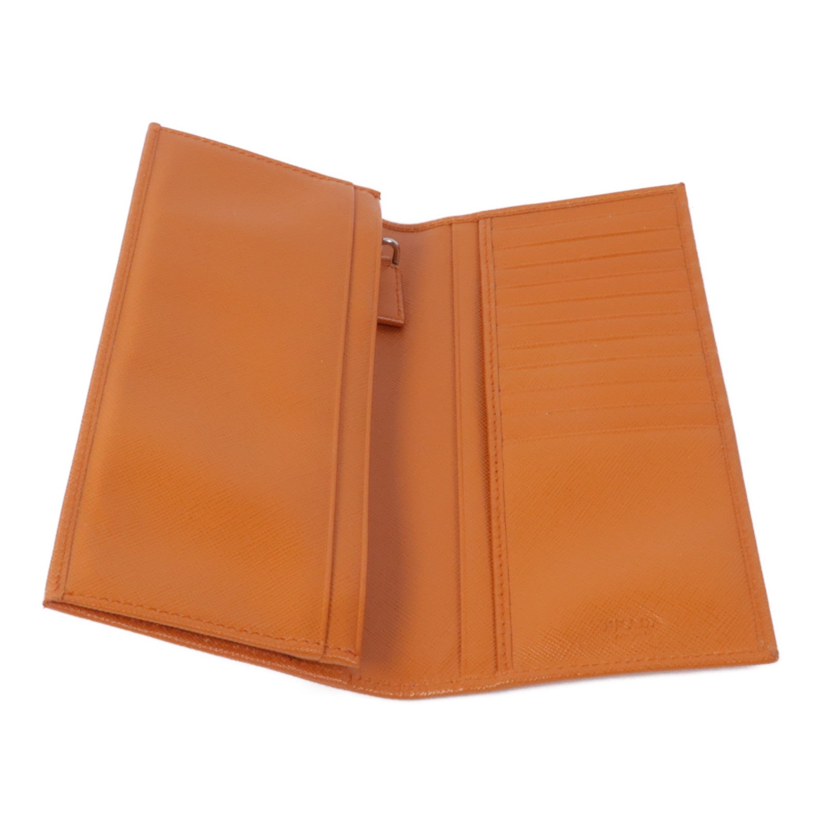 PRADA Saffiano皮革Long Wallet銀扣長錢包
