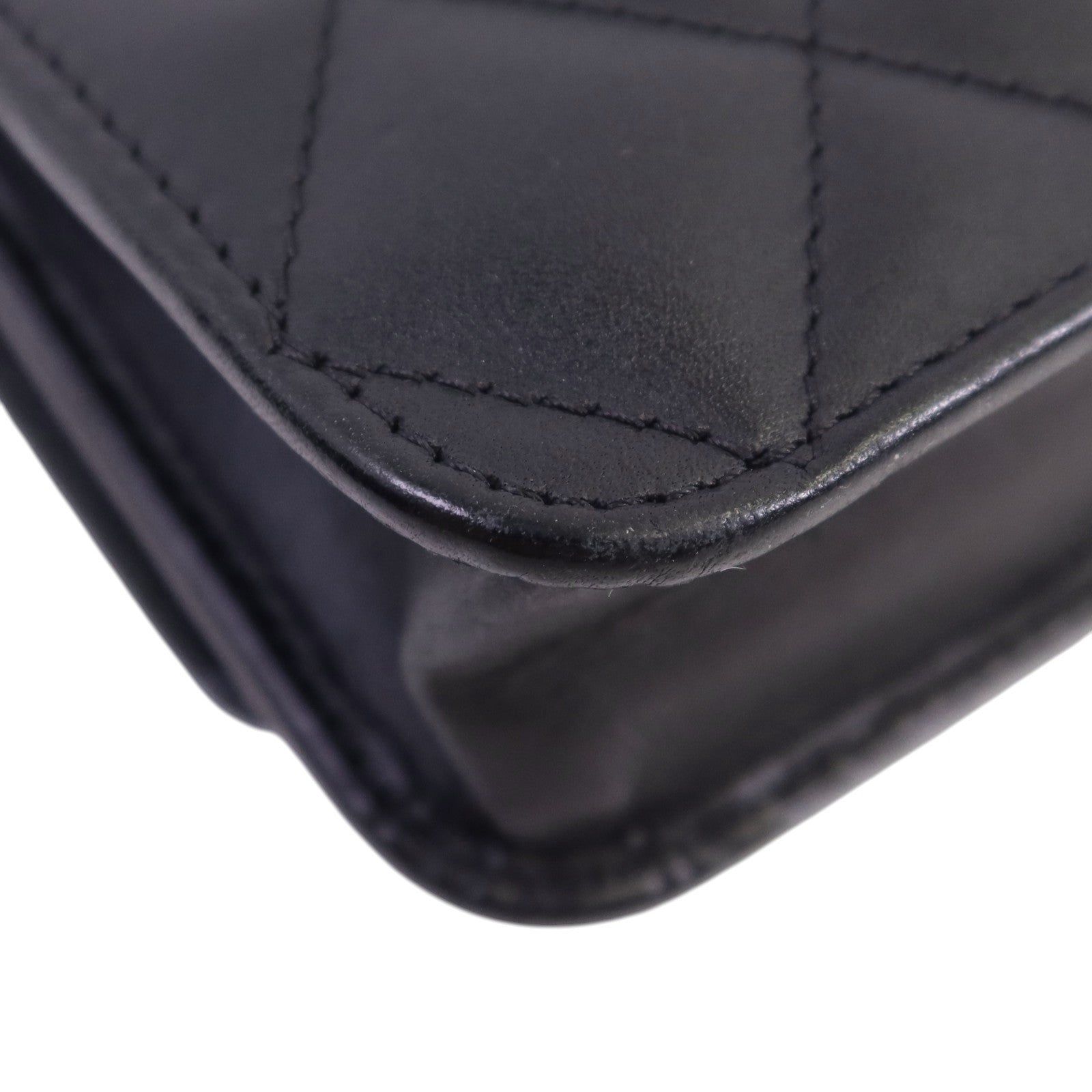 CHANEL 牛皮皮革WOC Wallet On Chain銀扣鏈帶肩背袋