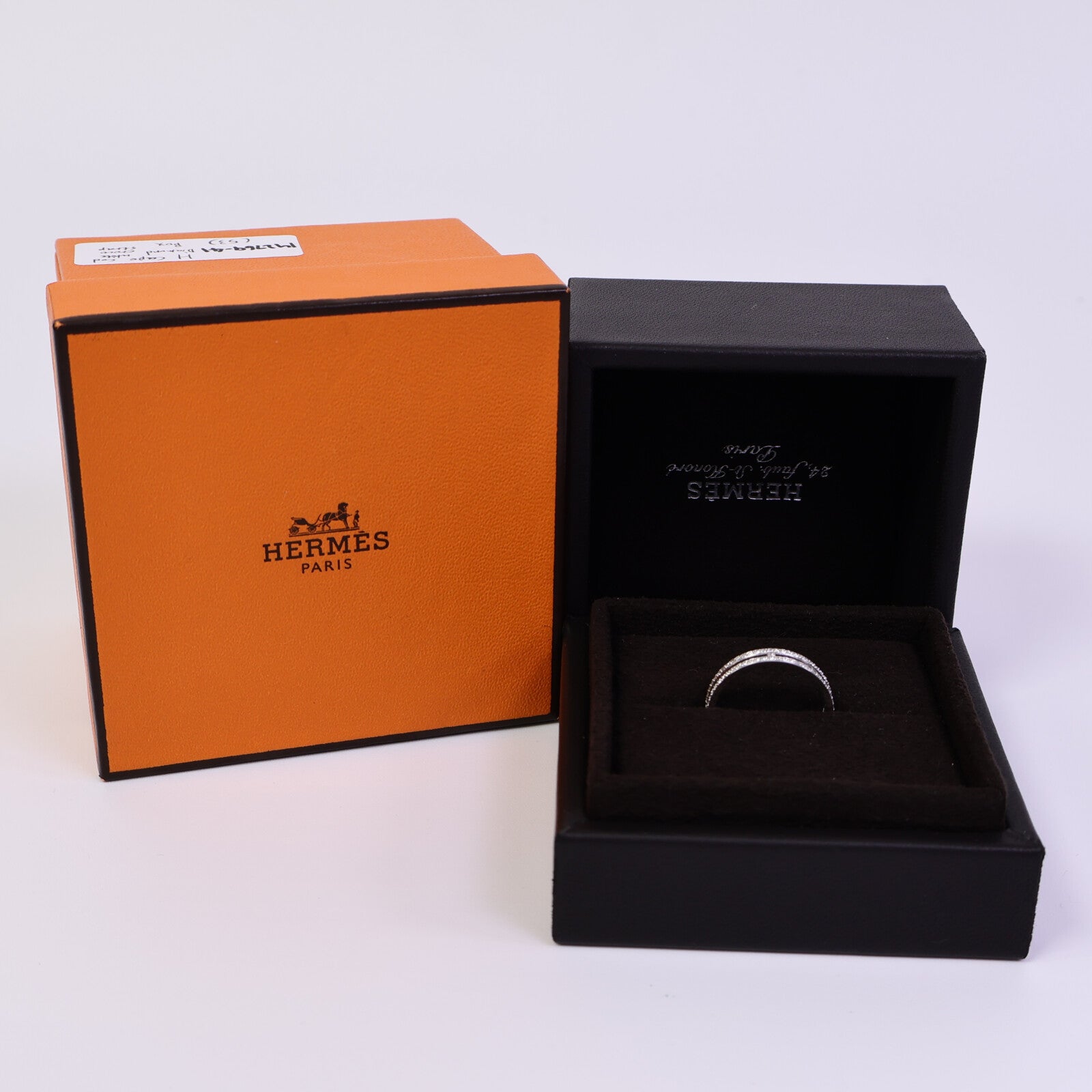 HERMES 18K白金Ariane Wedding Band Small鑽石戒指