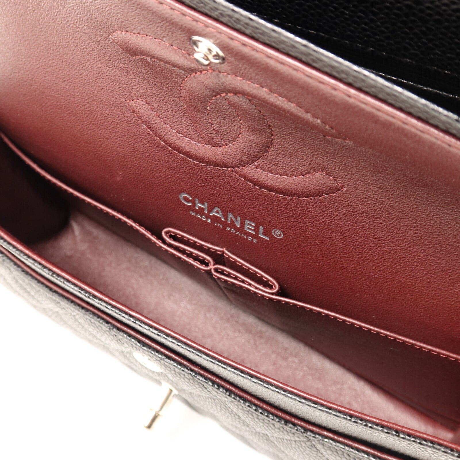 CHANEL 牛皮皮革Classic 25銀扣鏈帶肩背袋